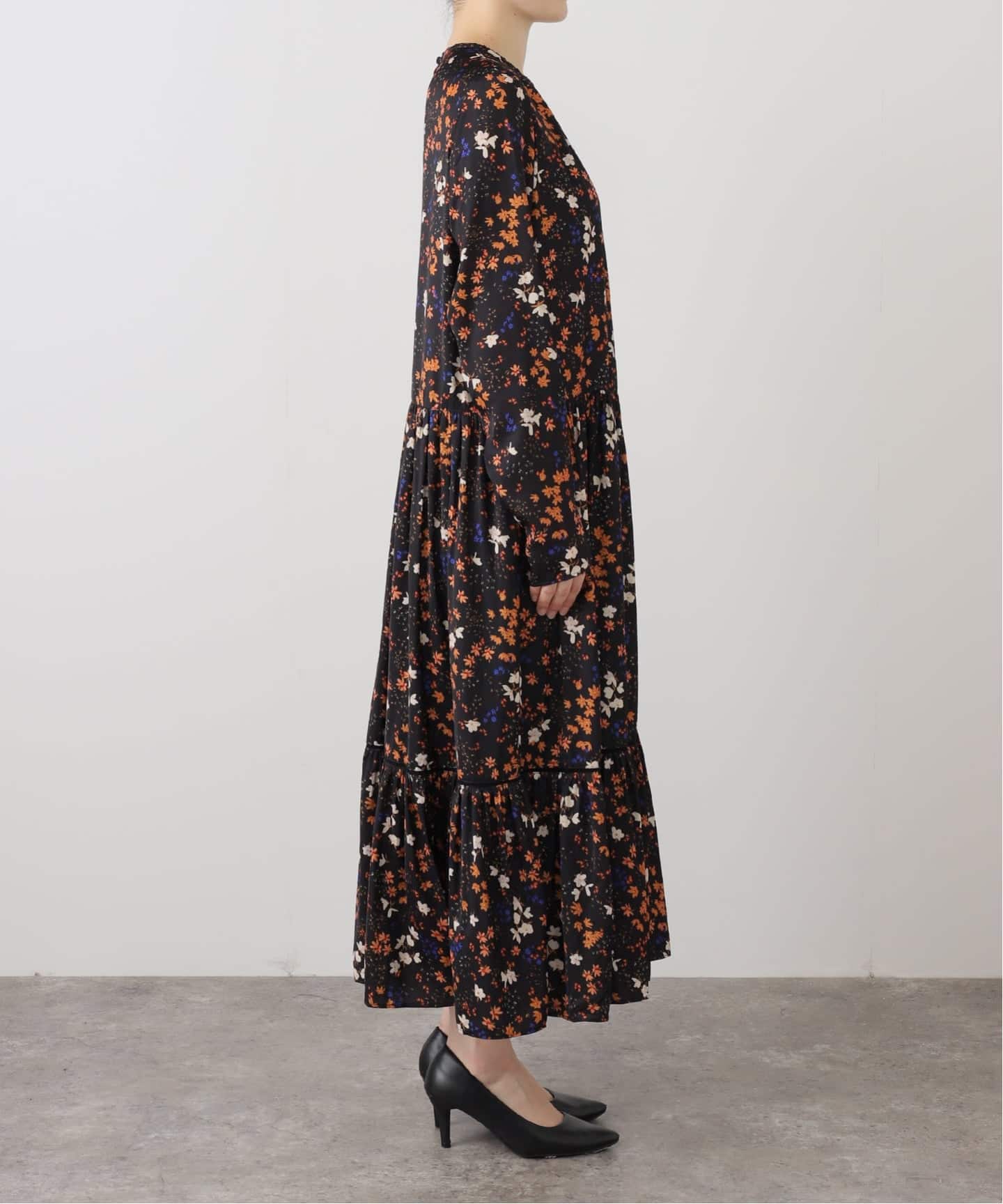 flowerprint ティアードワンピース（ワンピース）｜SLOBE IENA