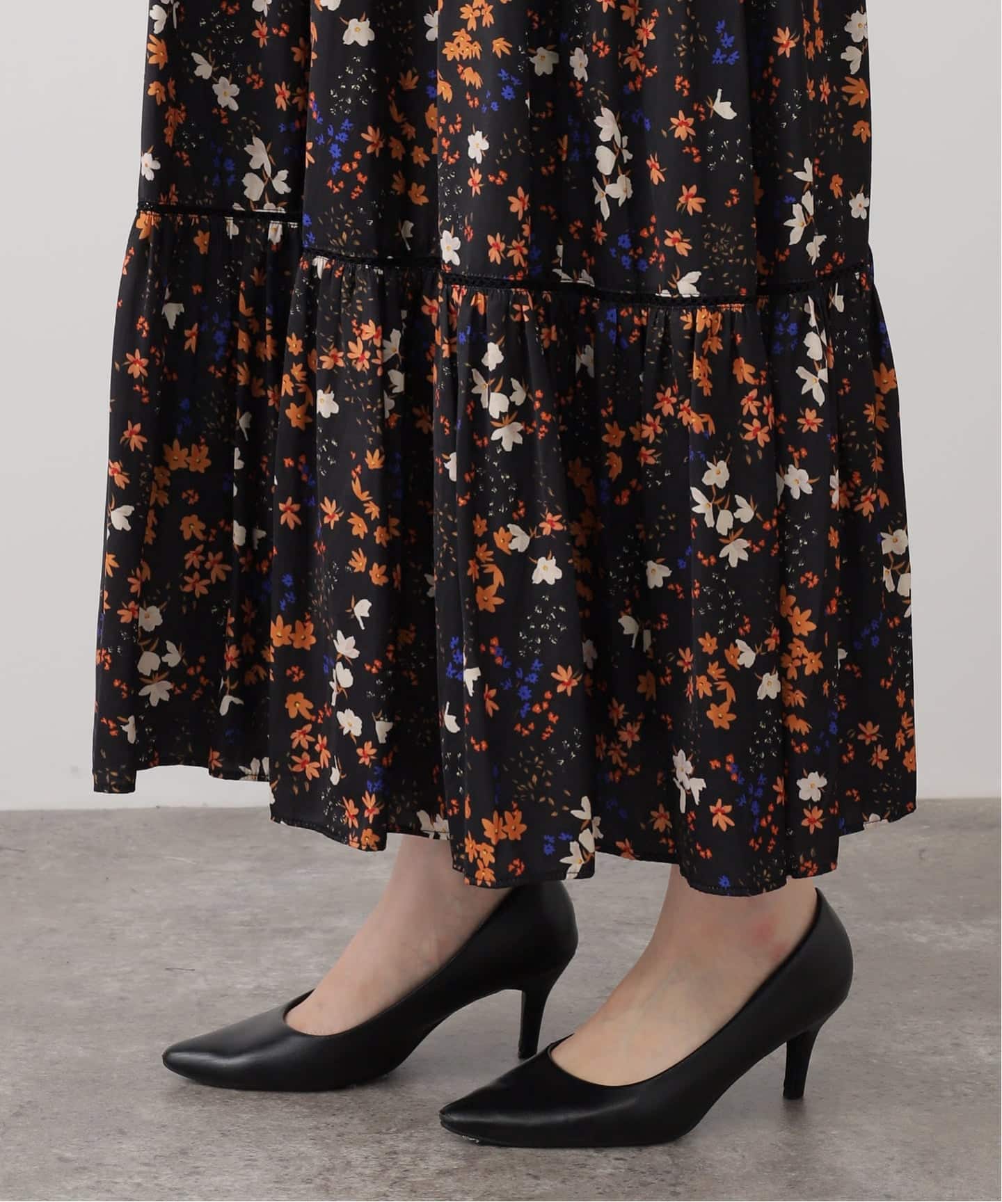 flowerprint ティアードワンピース（ワンピース）｜SLOBE IENA