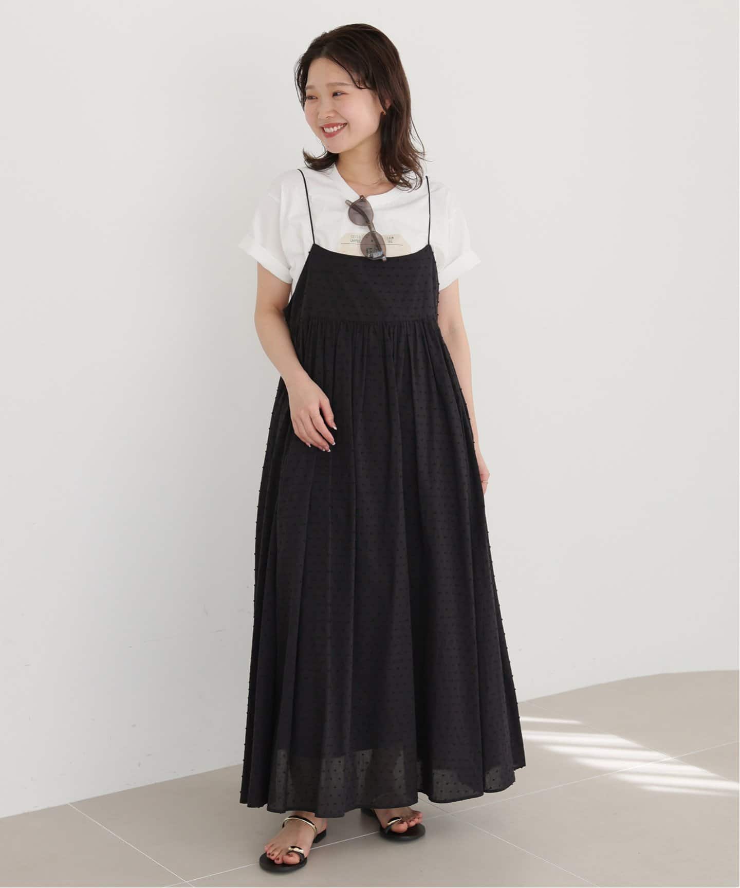 2枚セット/一部カラーWEB・店舗限定》エアリーギャザーキャミ