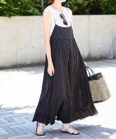 《2枚セット/一部カラーWEB限定/予約》エアリーギャザーキャミワンピースセット