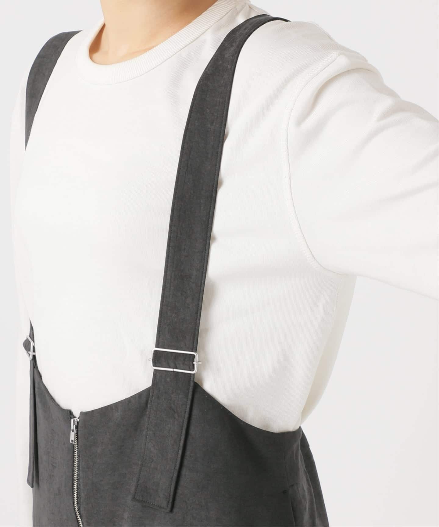 アイラインフロントジップジャンパースカート（ワンピース）｜SLOBE