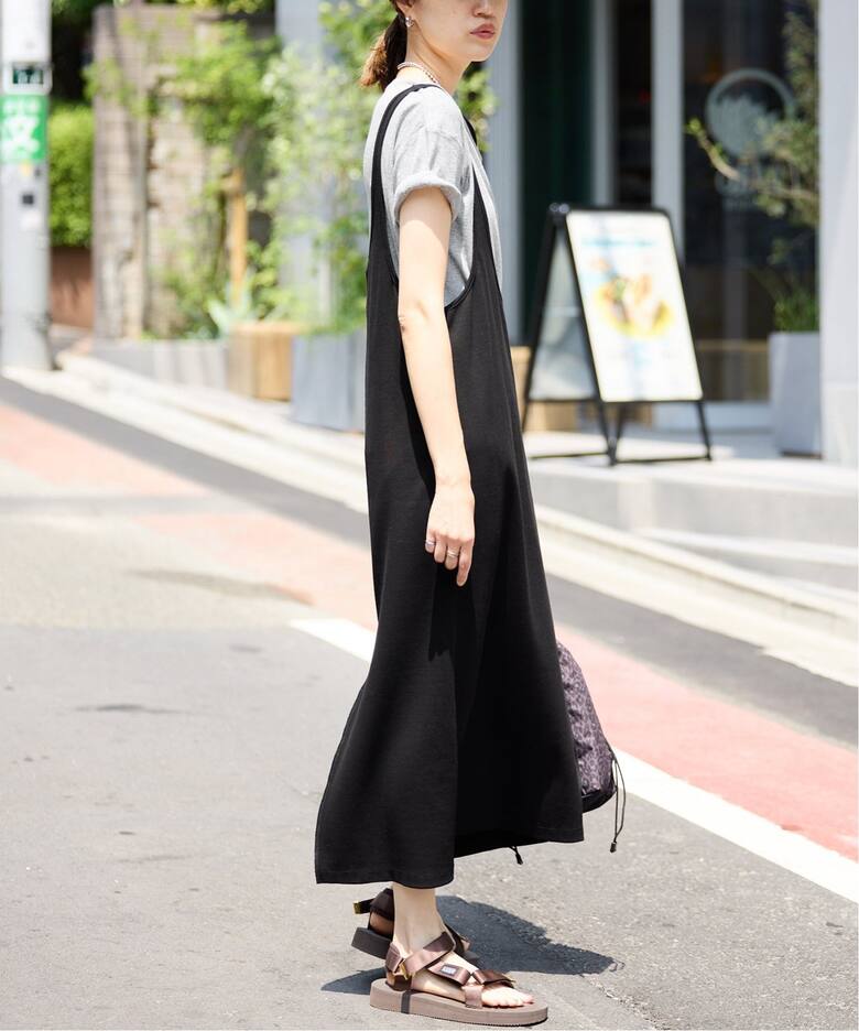 2枚セット/予約》ジャージジャンパースカート×5分袖 Tシャツセット 