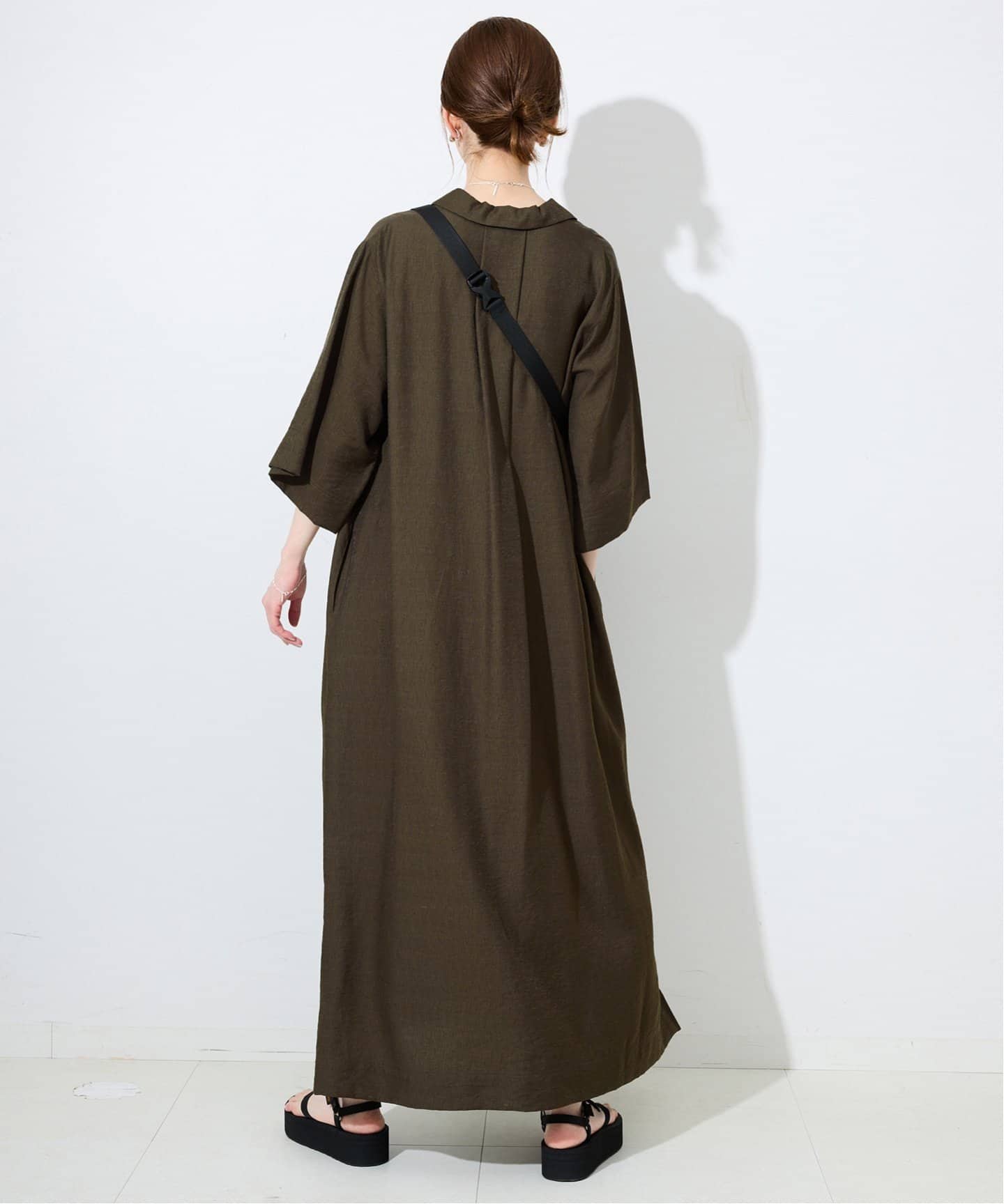 SLOVE IENA リネンワンピース SLOBE IENA ワンピース リネンレーヨンノースリーブナロー