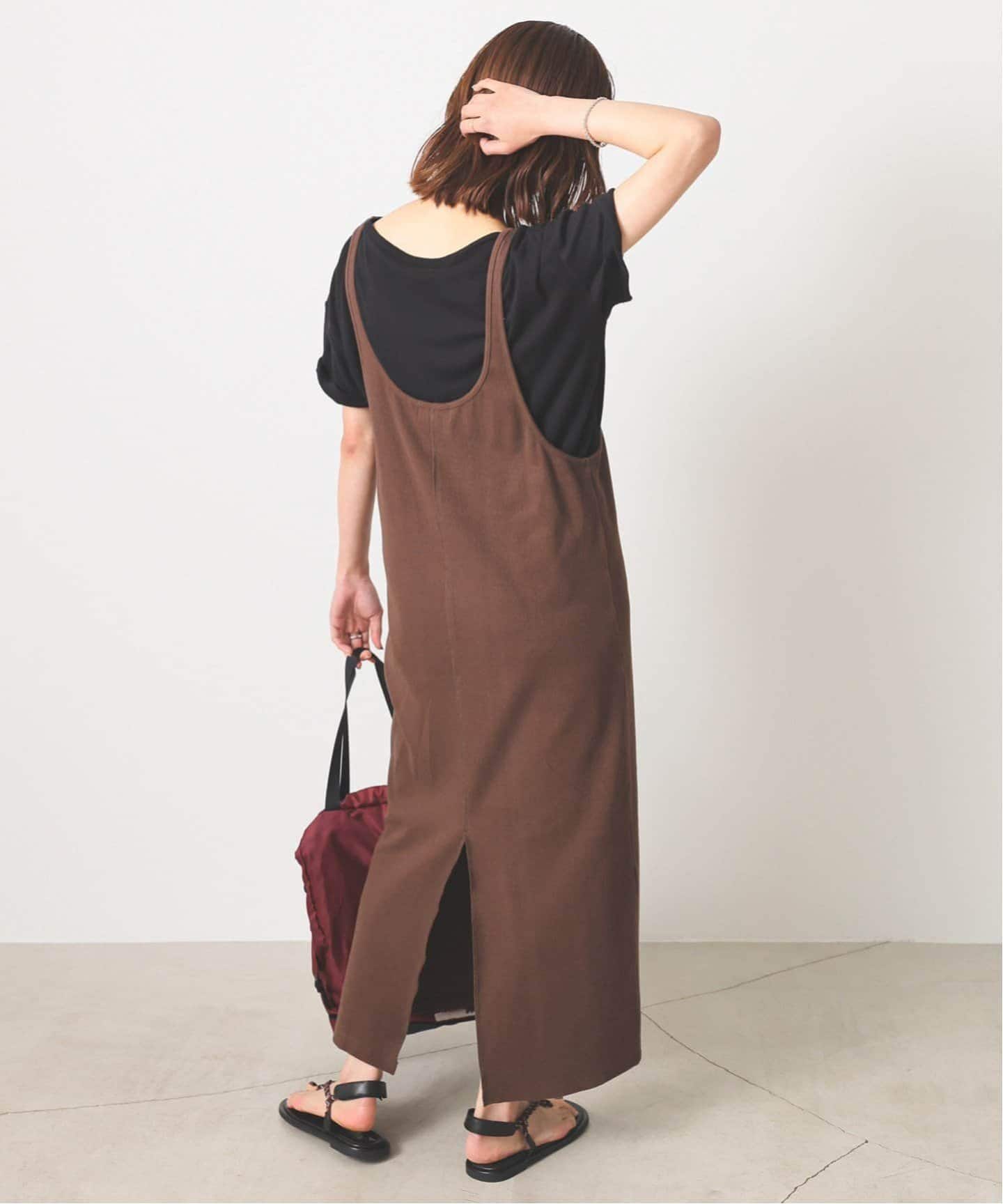 SLOBE IENA スローブイエナ　ジャンパースカート×5分袖 Tシャツセット WEB限定/追加》ジャージジャンパースカート×5分袖 Tシャツセット
