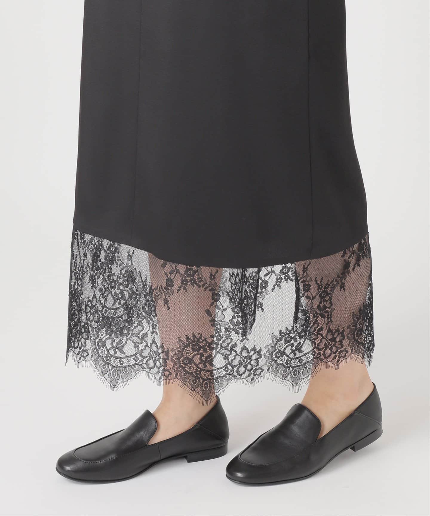 お買い物大好き♡SLOBE IENA アンティークサテンワンピース 予約》レースサテンワンピース（ワンピース）｜SLOBE IENA