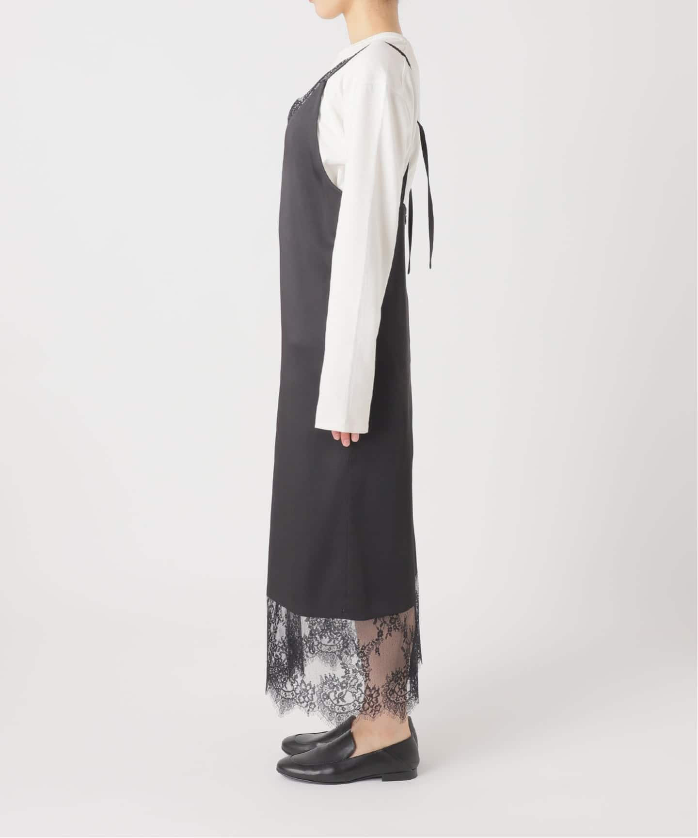 お買い物大好き♡SLOBE IENA アンティークサテンワンピース 予約》レースサテンワンピース（ワンピース）｜SLOBE IENA