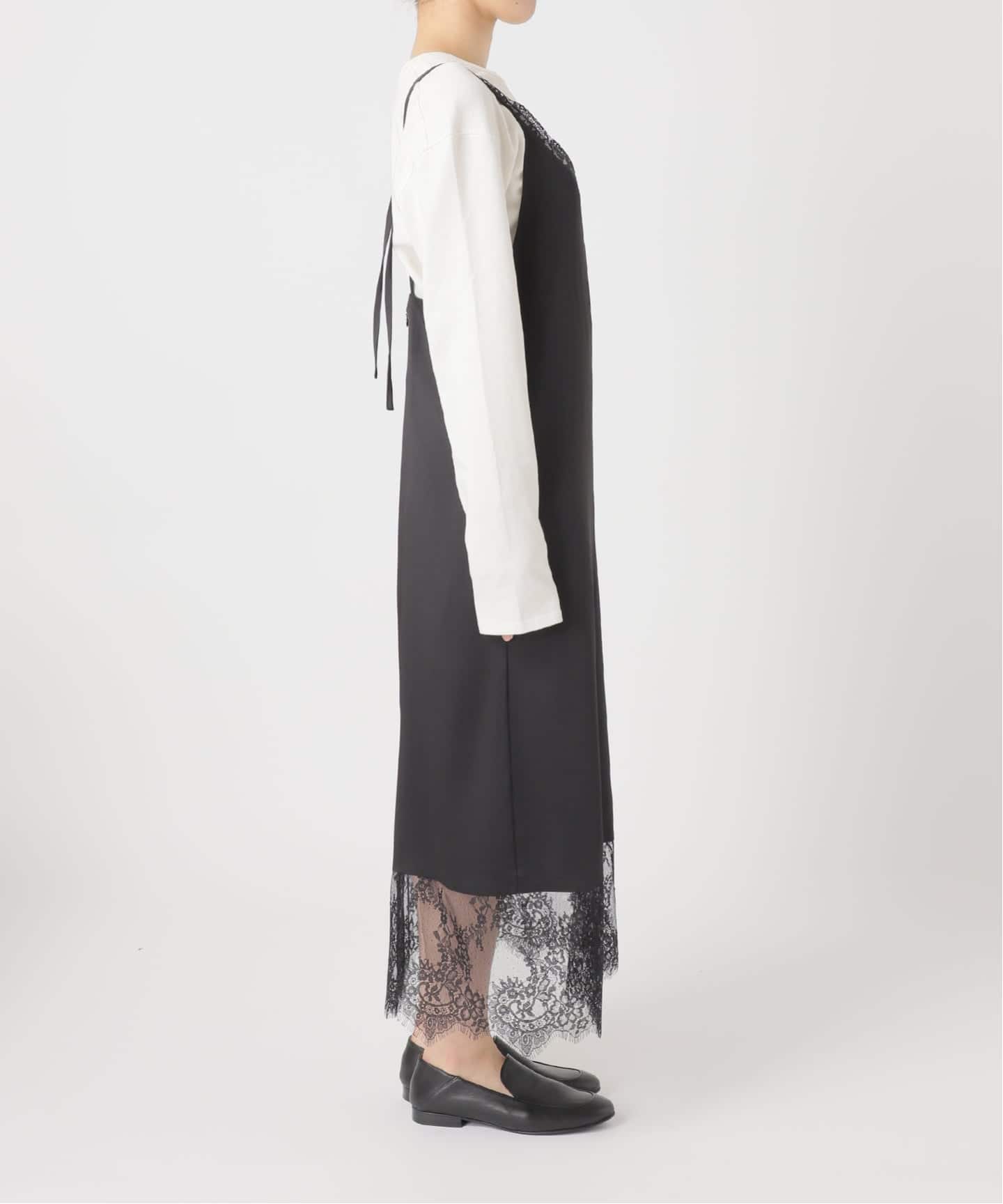 お買い物大好き♡SLOBE IENA アンティークサテンワンピース WEB限定/追加予約》レースサテンワンピース（ワンピース