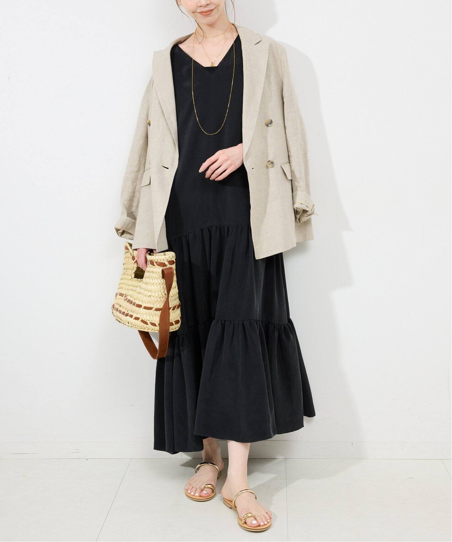 フィブリルティアードワンピース（ワンピース）｜SLOBE IENA（スローブ  