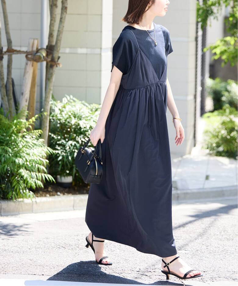 WEB限定/追加予約》タフタギャザーキャミワンピース（ワンピース  