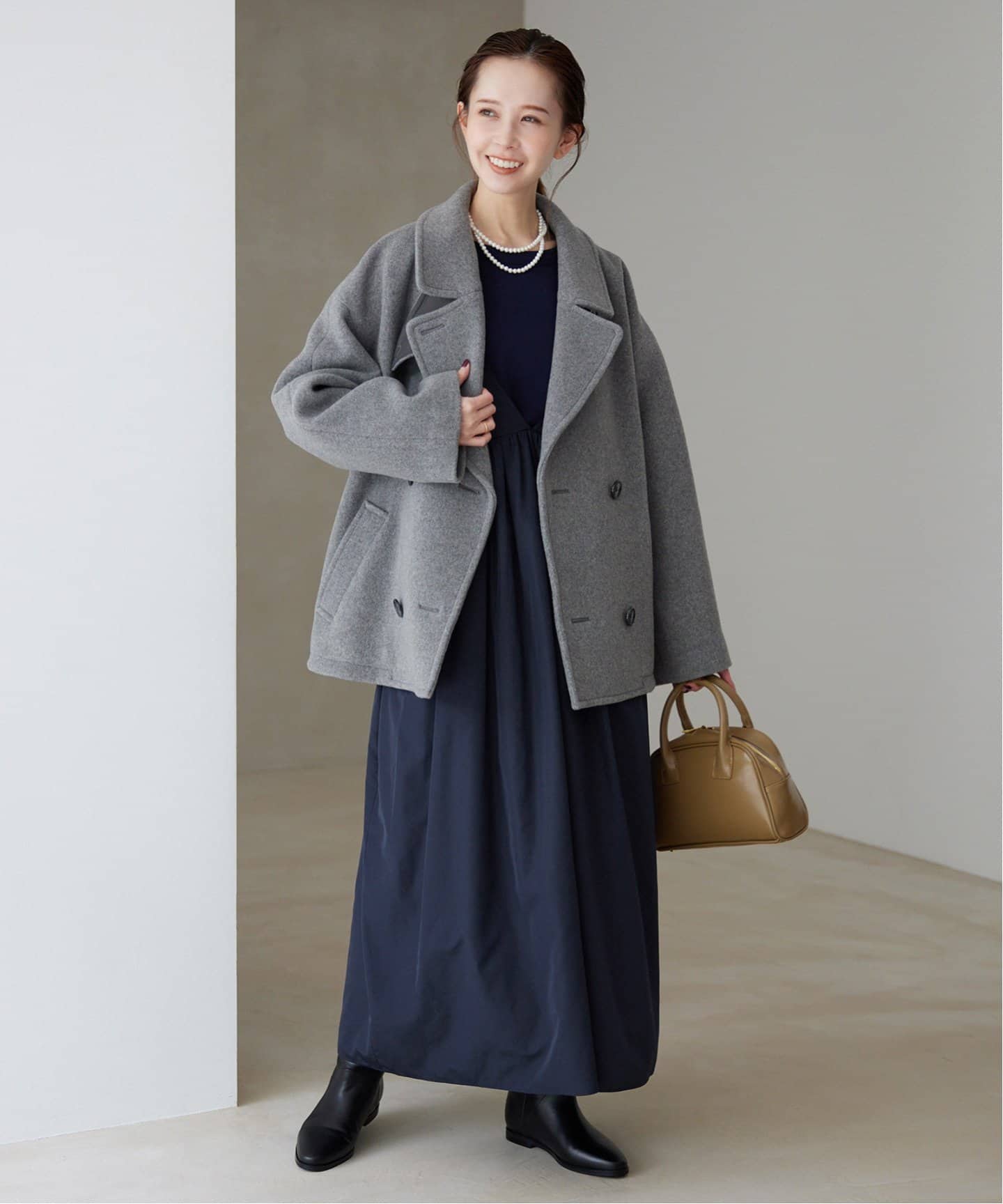 定番！人気！スローブイエナ タフタギャザーキャミワンピース SLOBE IENA（スローブイエナ）の「タフタ ギャザーキャミ