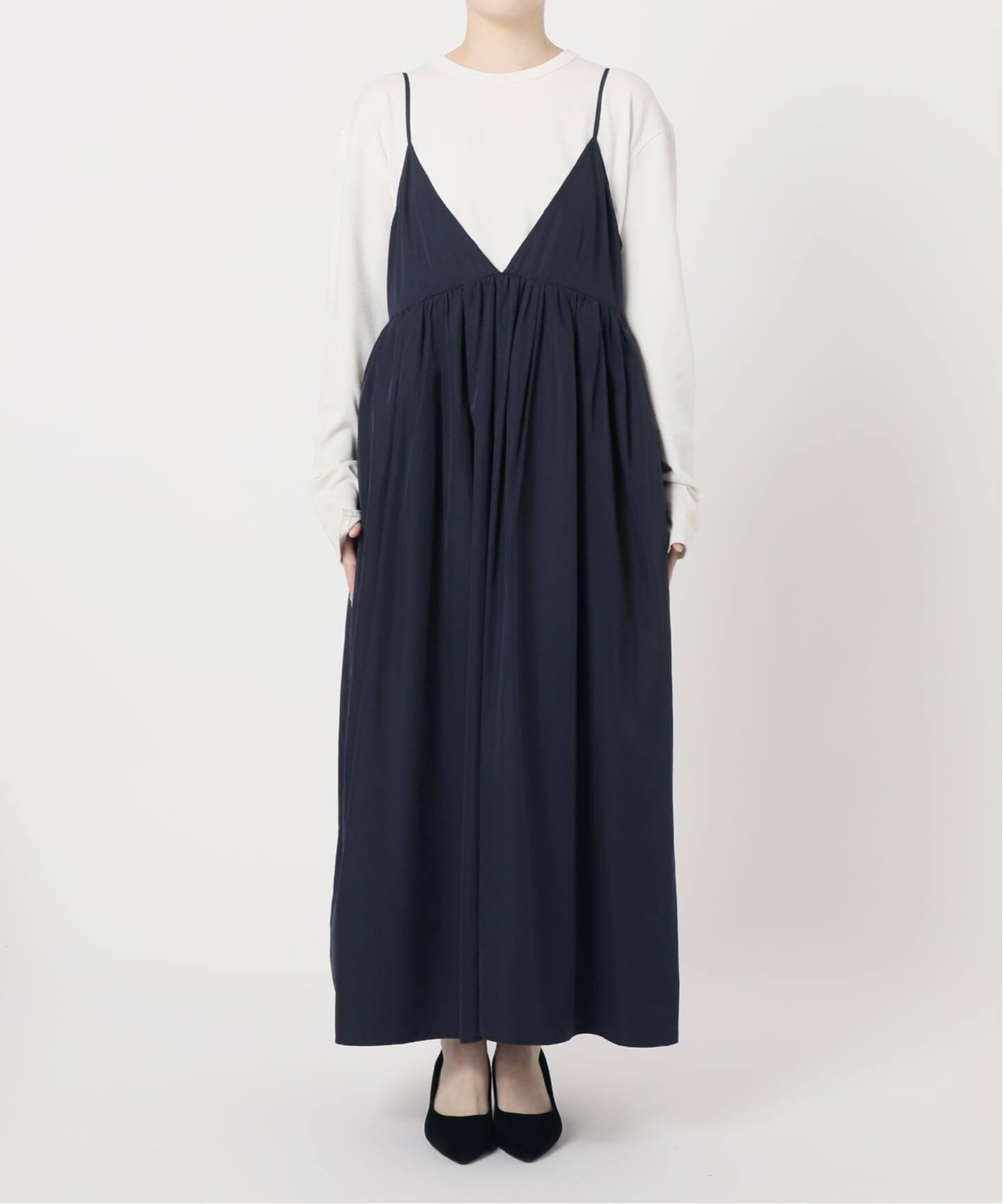 WEB限定/追加》タフタギャザーキャミワンピース（ワンピース）｜SLOBE