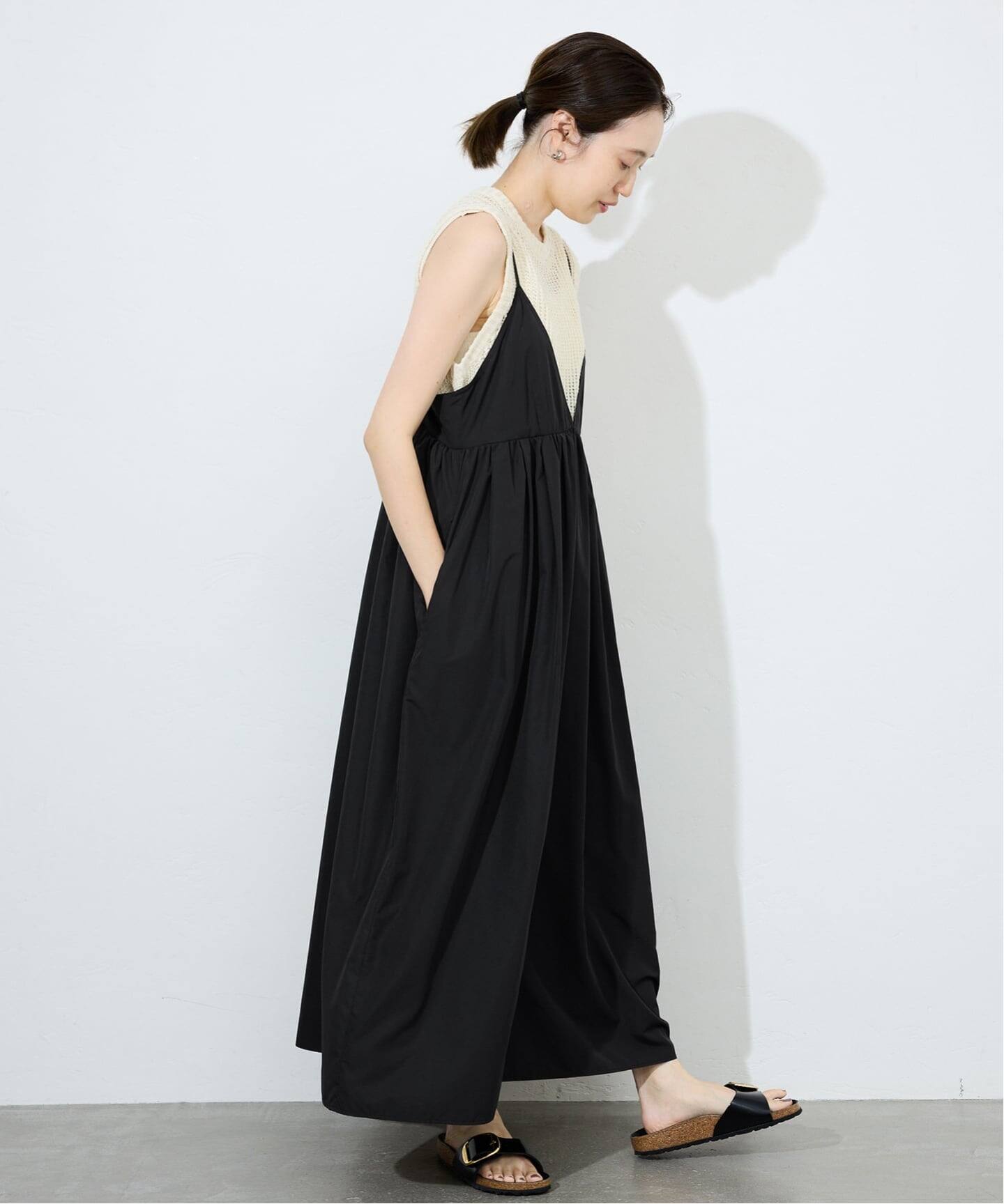 WEB限定/追加2予約》タフタギャザーキャミワンピース