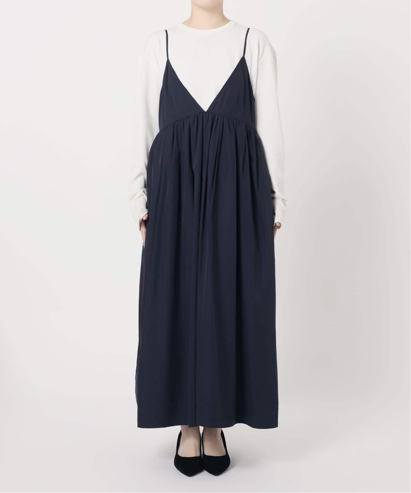 WEB限定/追加3予約》タフタギャザーキャミワンピース（ワンピース