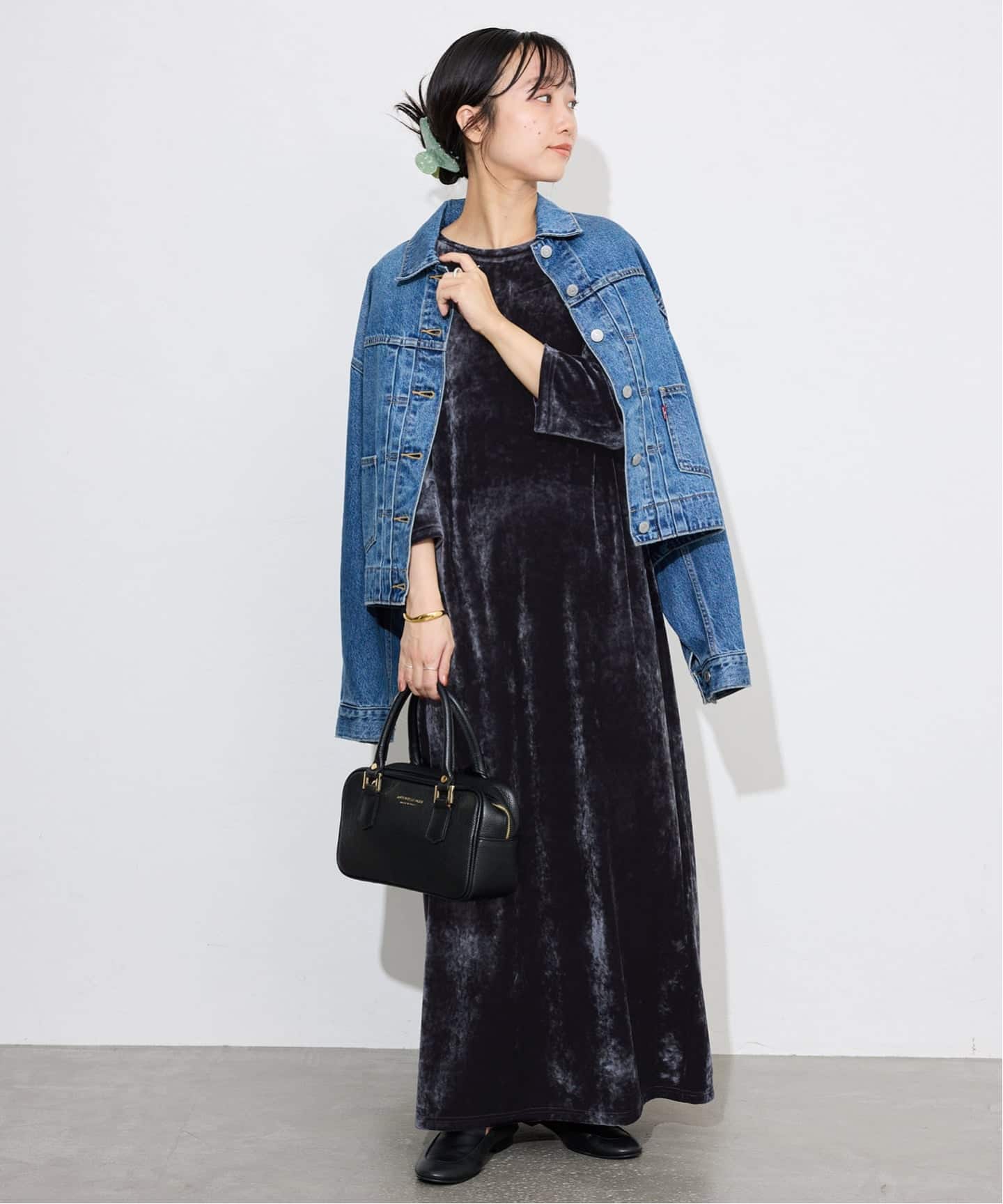 ベロアIラインワンピース（ワンピース）｜SLOBE IENA（スローブ イエナ