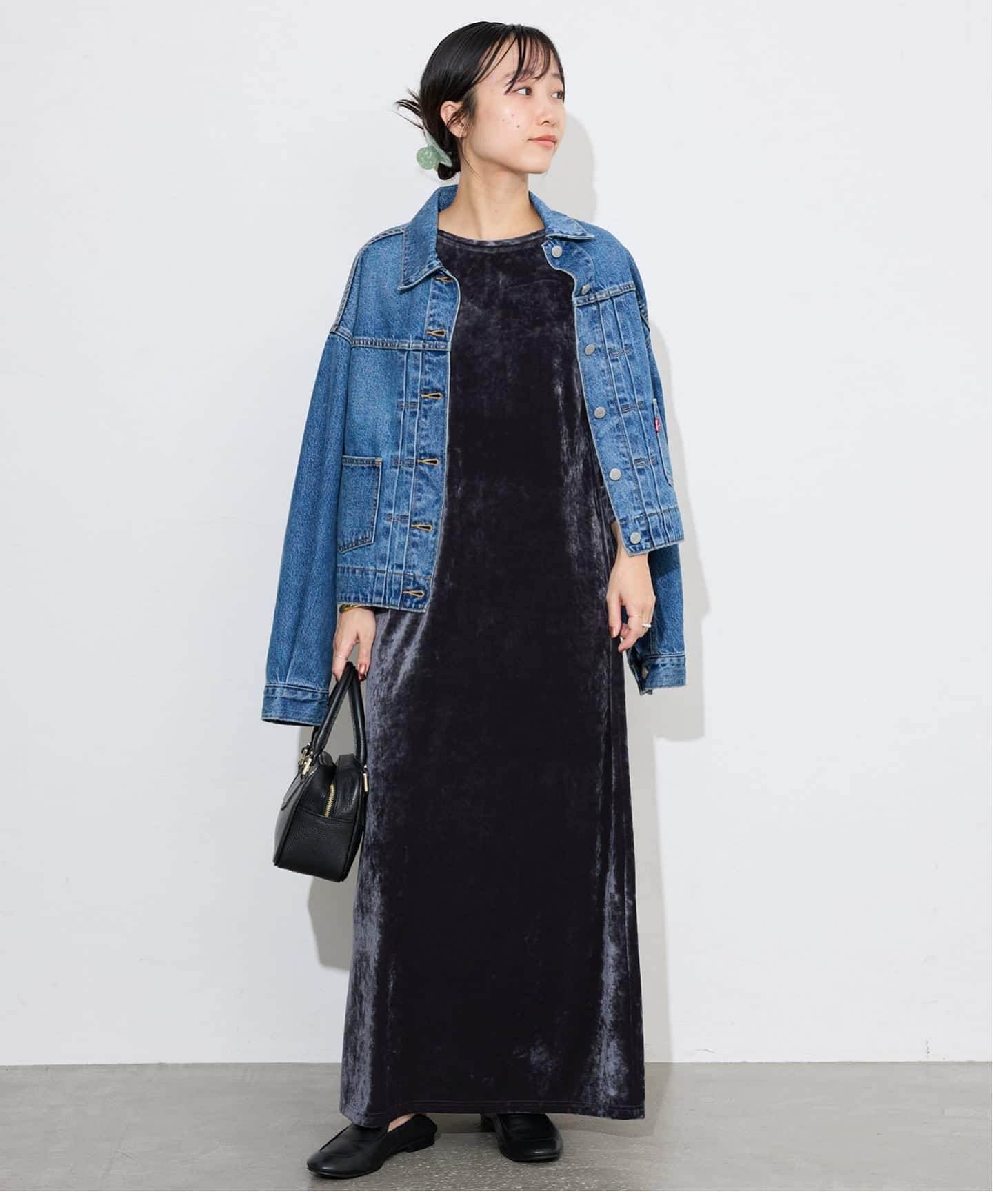 ベロアIラインワンピース（ワンピース）｜SLOBE IENA（スローブ イエナ