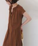 コットンボイルサイドティアードワンピース