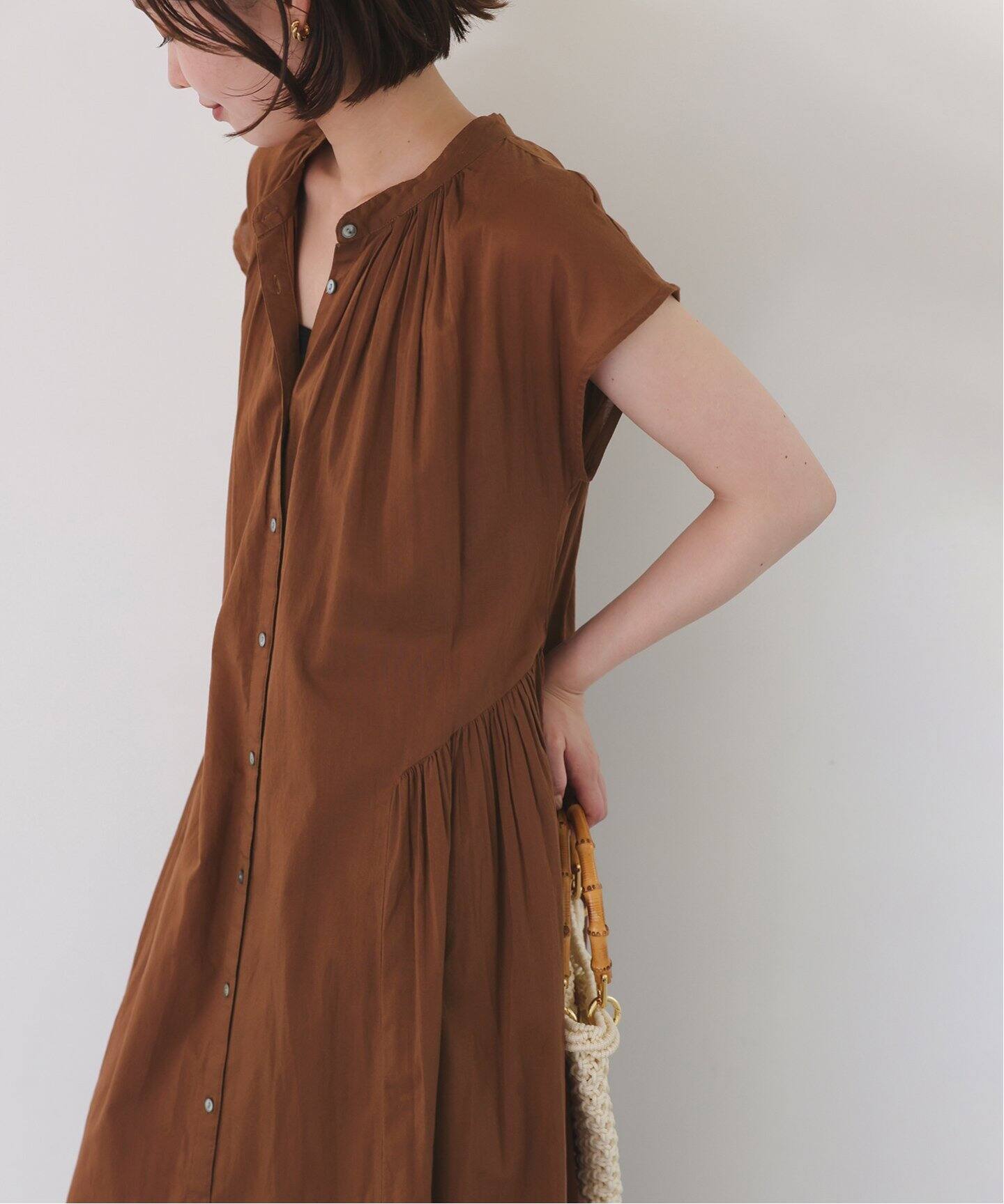 予約》コットンボイルサイドティアードワンピース（ワンピース  