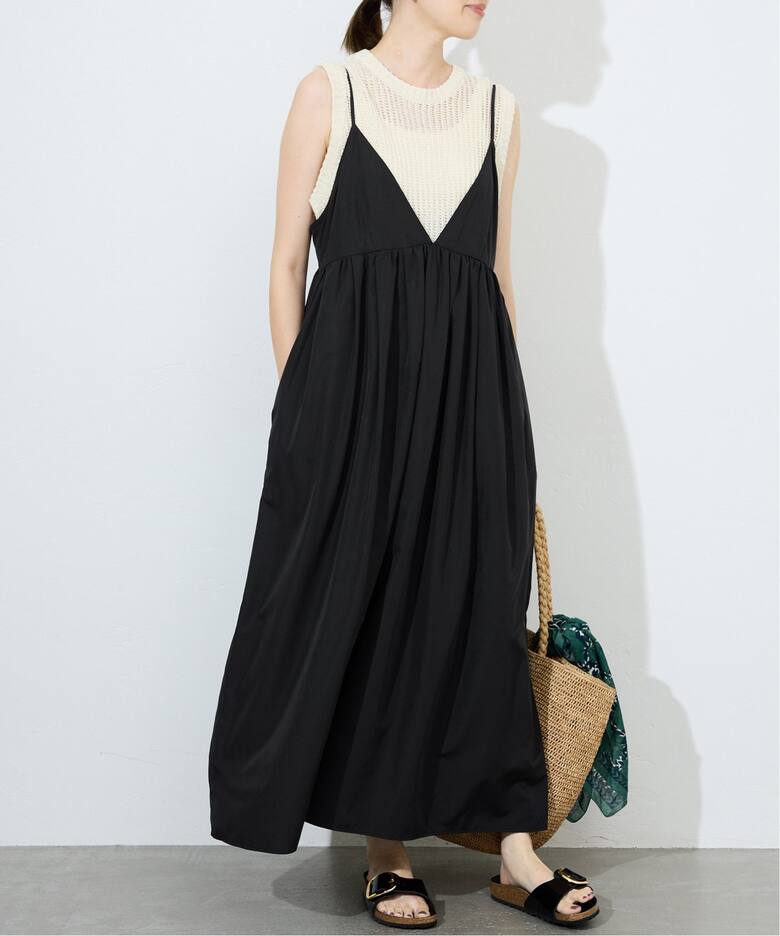 追加2予約》タフタギャザーキャミワンピース（ワンピース）｜SLOBE  