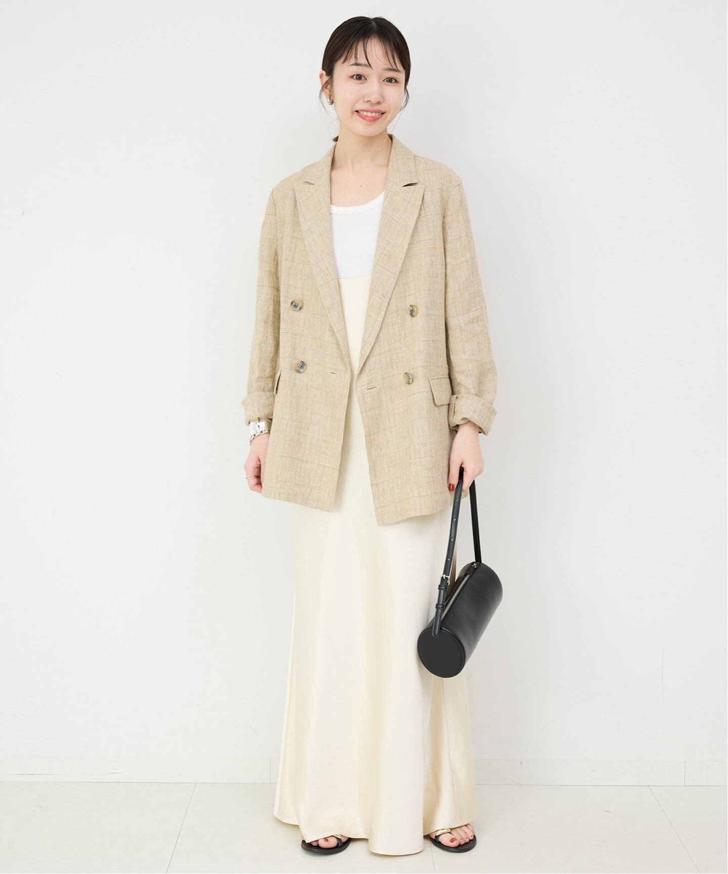 SLOBE IENA サテンキャミワンピース　ブラウン　36 SLOBE IENA サテンキャミワンピース ブラウン 36正規 品