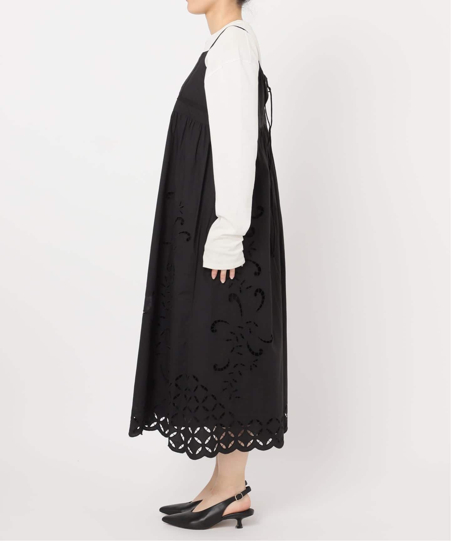 SLOBE IENA スローブイエナ　キャミ　レイヤード 刺繍　ネイビー SLOBE IENA（スローブイエナ）の「《WEB・一部店舗限定/追加