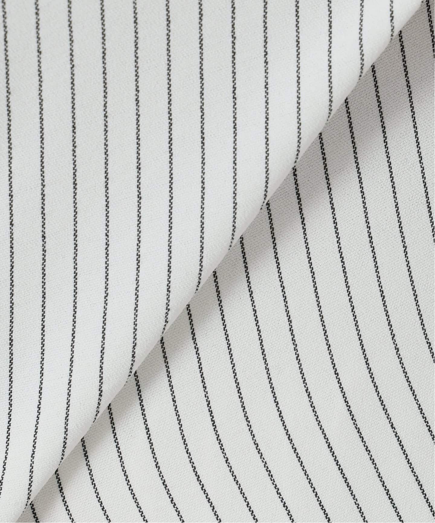 チョークストライプティアードシャツワンピース（ワンピース）｜SLOBE