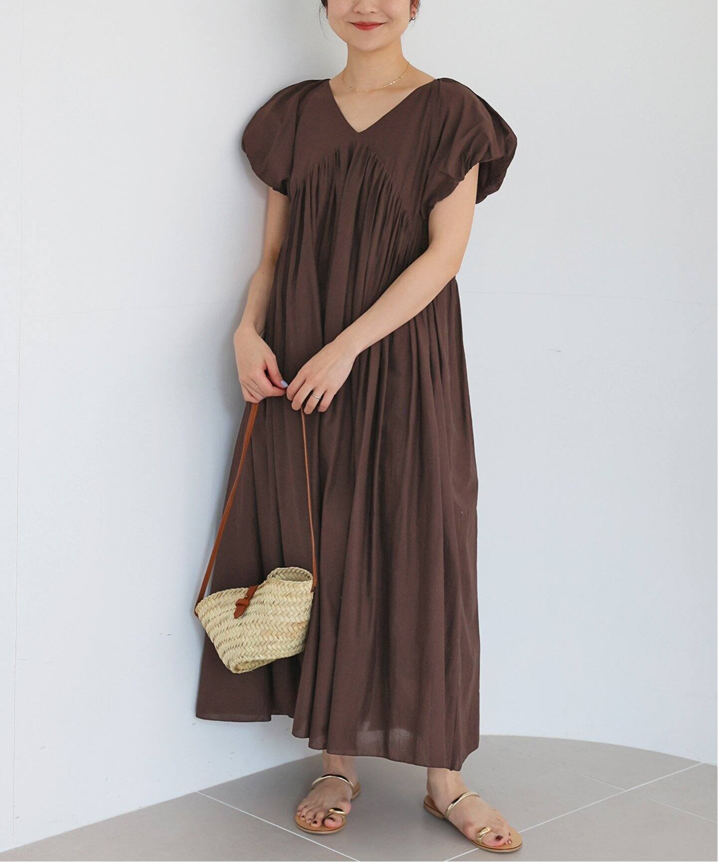 予約》コットンボイルバルーンワンピース（ワンピース）｜SLOBE IENA  