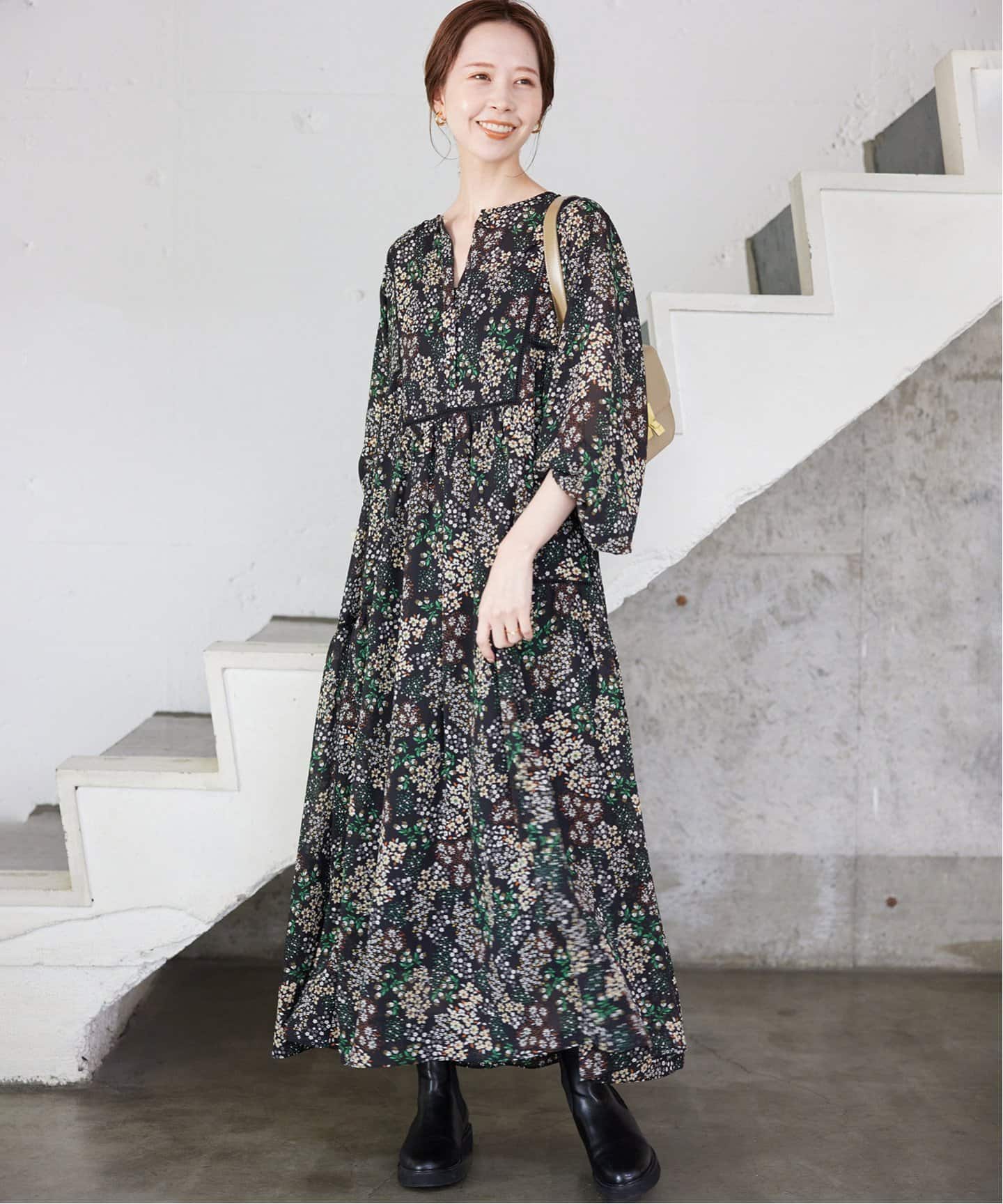 WEB限定/追加予約》FLOWER PRINT ワンピース（ワンピース