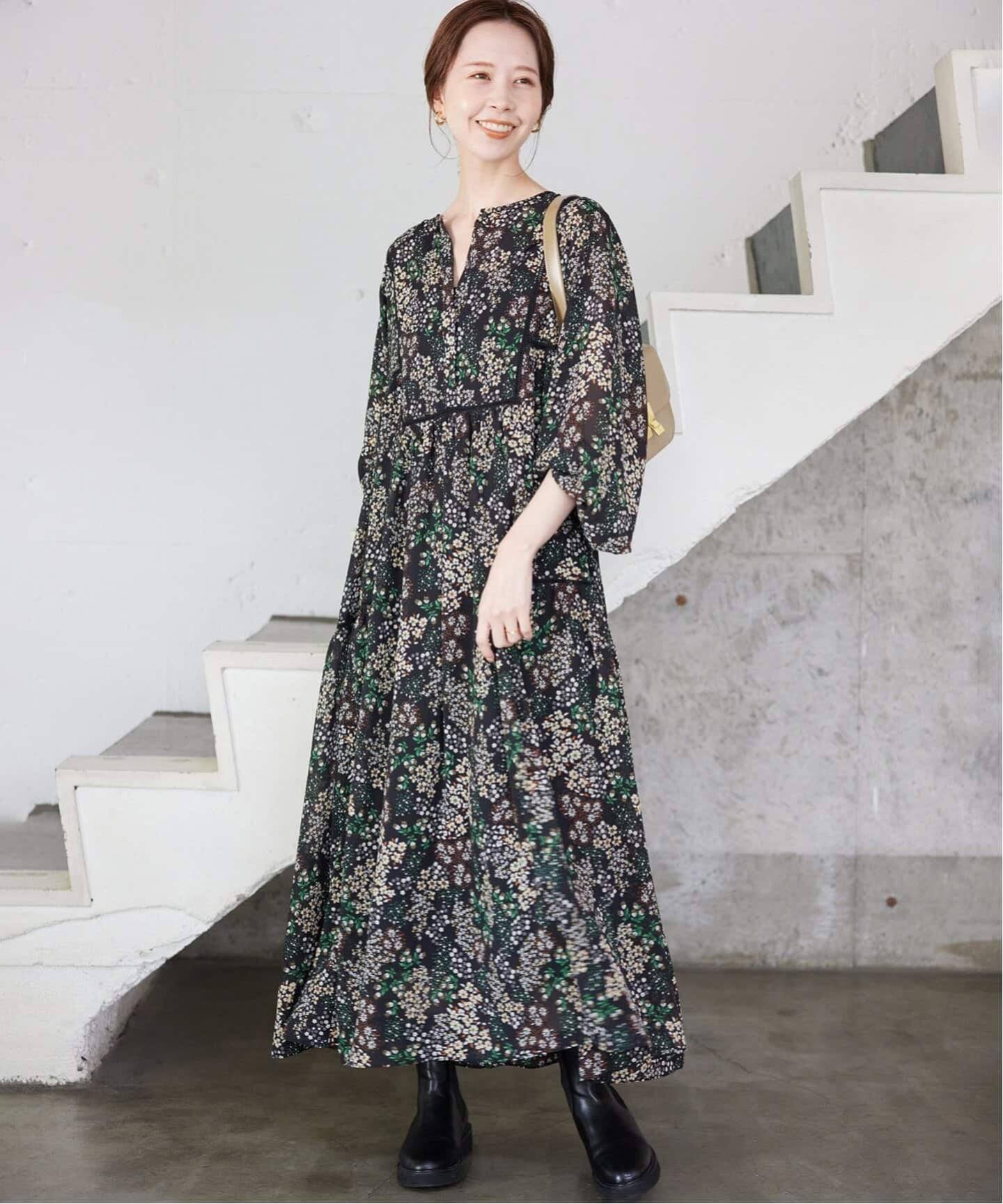 WEB限定/追加予約》FLOWER PRINT ワンピース（ワンピース）｜SLOBE 