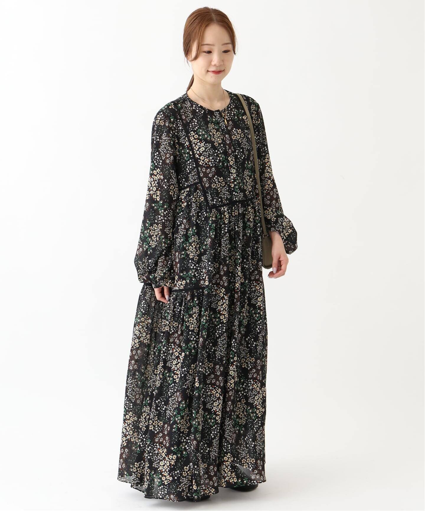 WEB限定/追加2》FLOWER PRINT ワンピース（ワンピース）｜SLOBE IENA