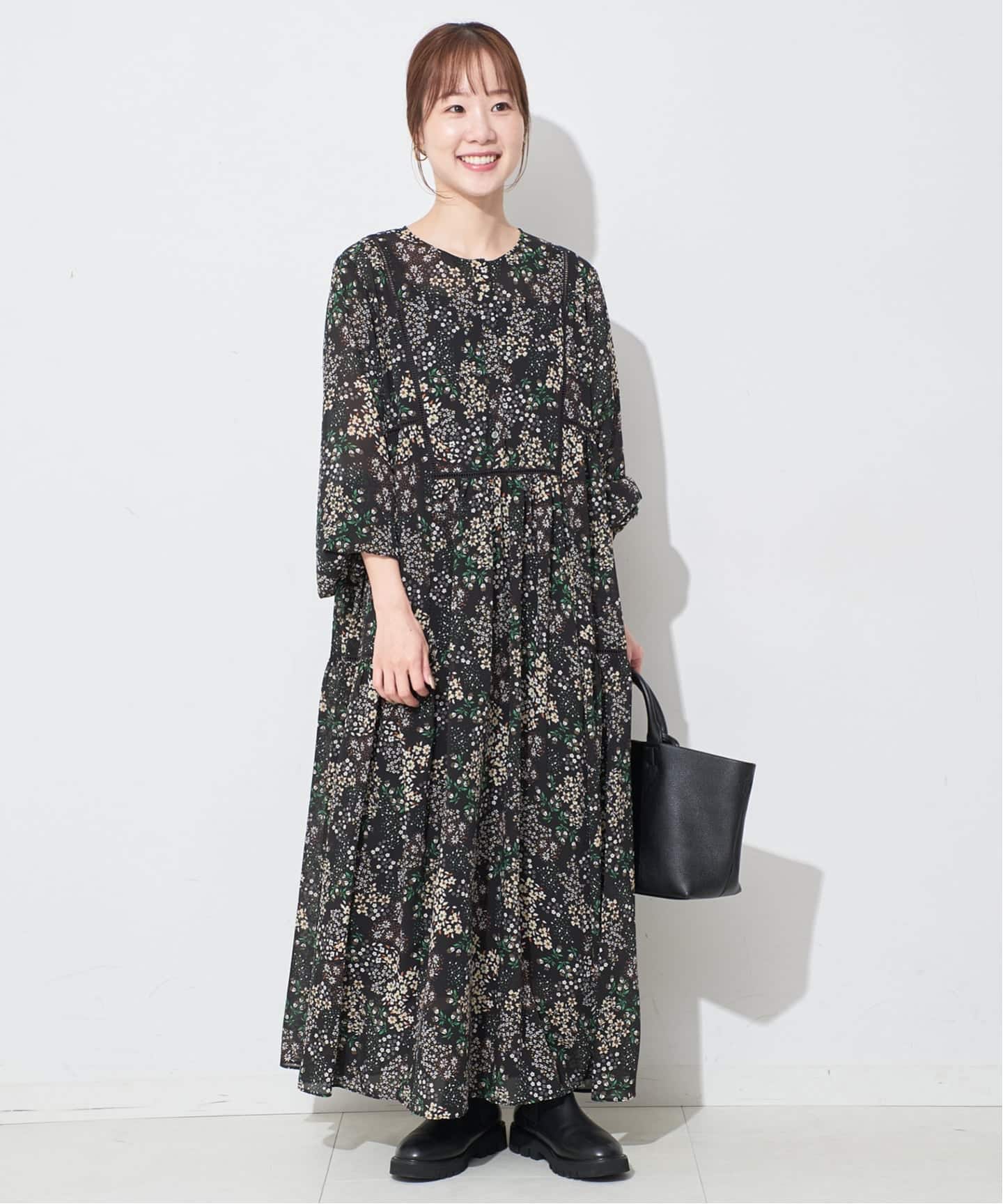 WEB限定/追加5予約》FLOWER PRINT ワンピース（ワンピース）｜SLOBE