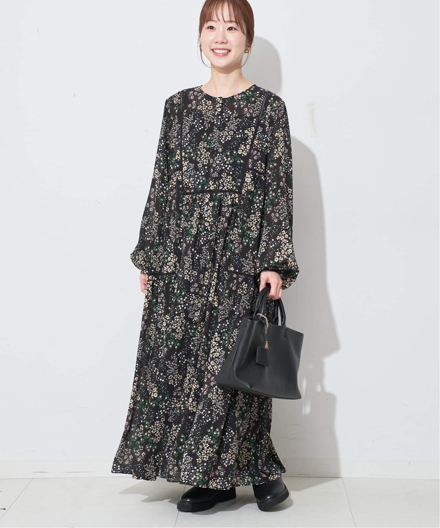 WEB限定/追加5予約》FLOWER PRINT ワンピース（ワンピース）｜SLOBE