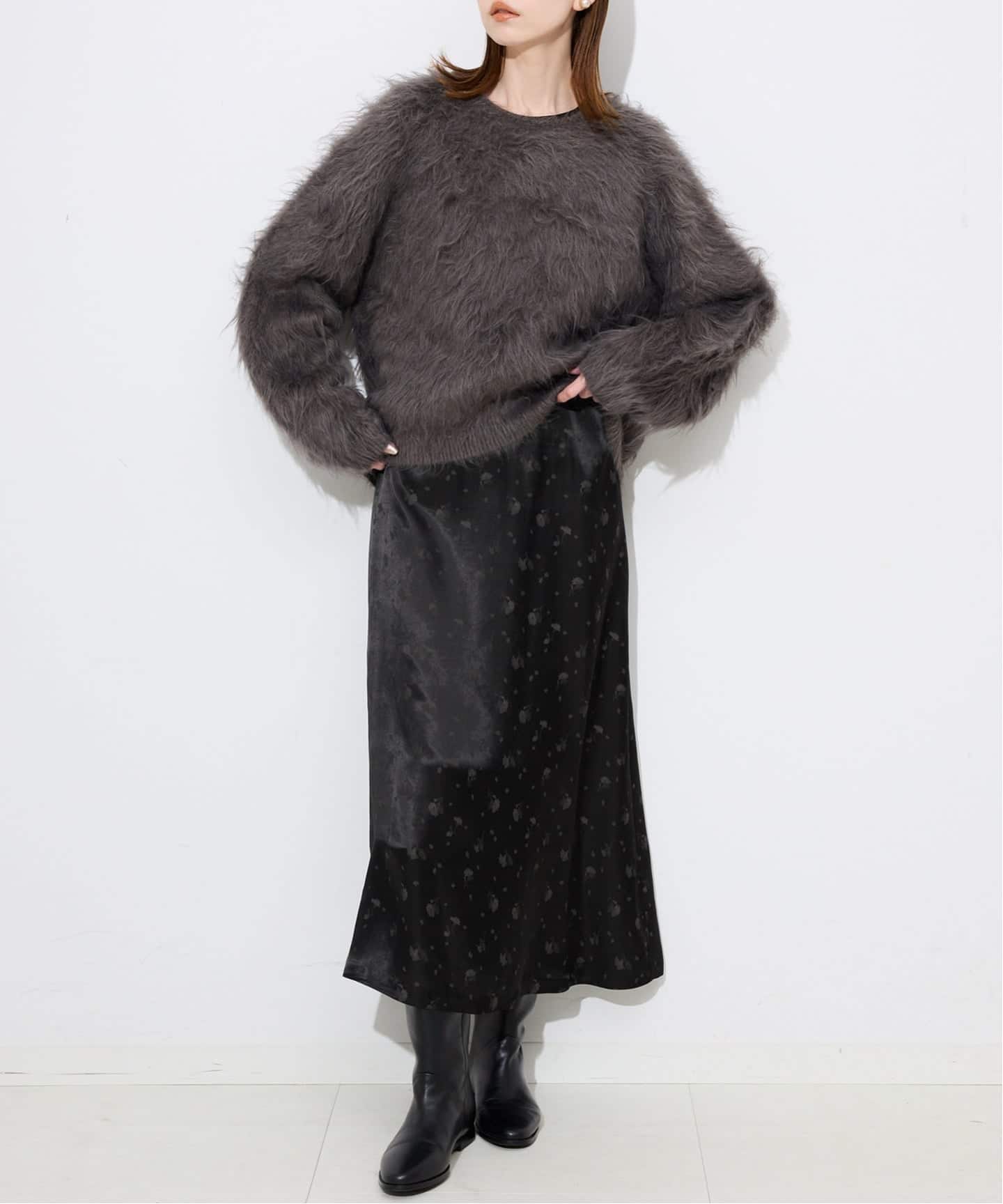 habi フラワージャガードドレス（ワンピース）｜SLOBE IENA（スローブ