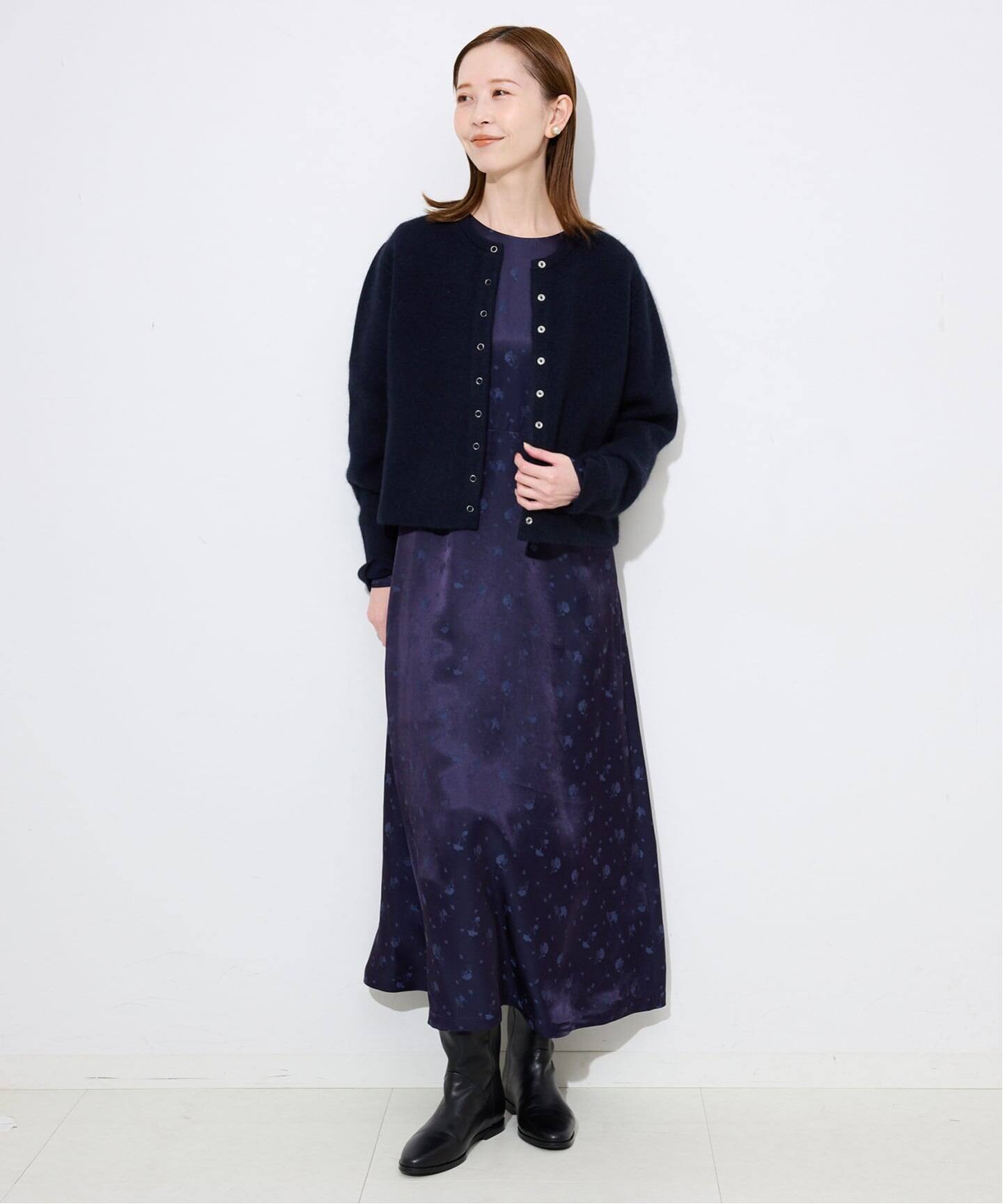 【NEW】スローブ イエナ（SLOBE IENA）/habi フラワージャガードドレス habi フラワージャガードドレス（ワンピース）｜SLOBE IENA（スローブ