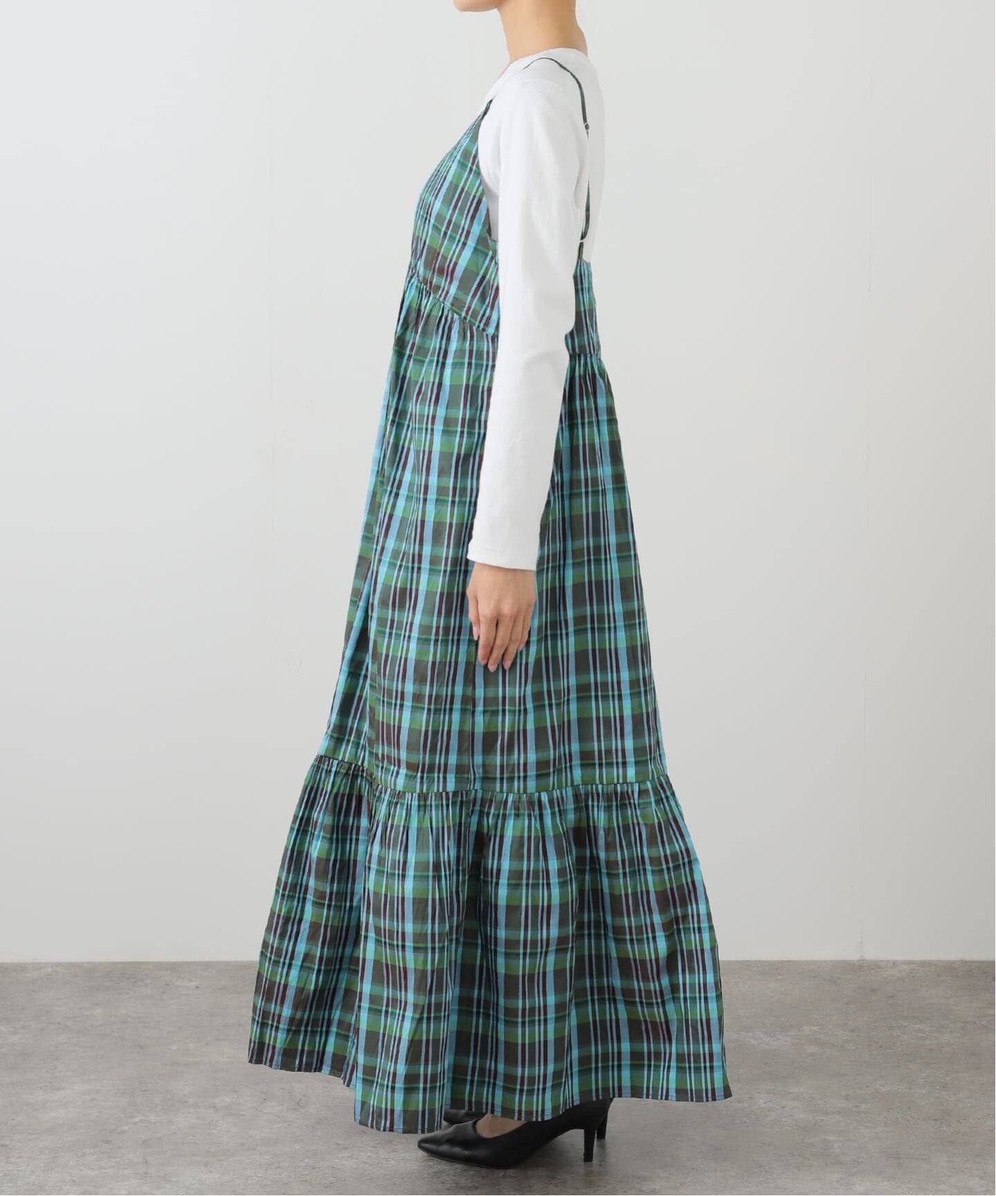 レア＊完売品＊sara mallika(サラマリカ）マドラスチェックワンピース sara mallika/サラ マリカ マドラスチェックドレス（ワンピース