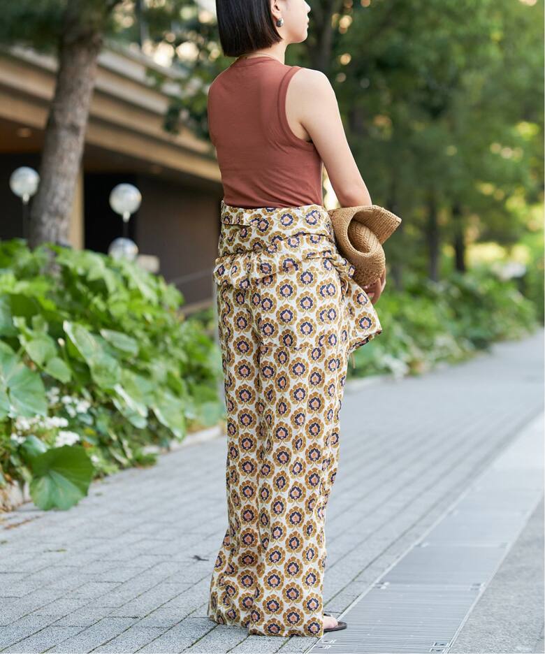 IENA LA BOUCLE LIBERTYコットンローンオールインワン（つなぎ 