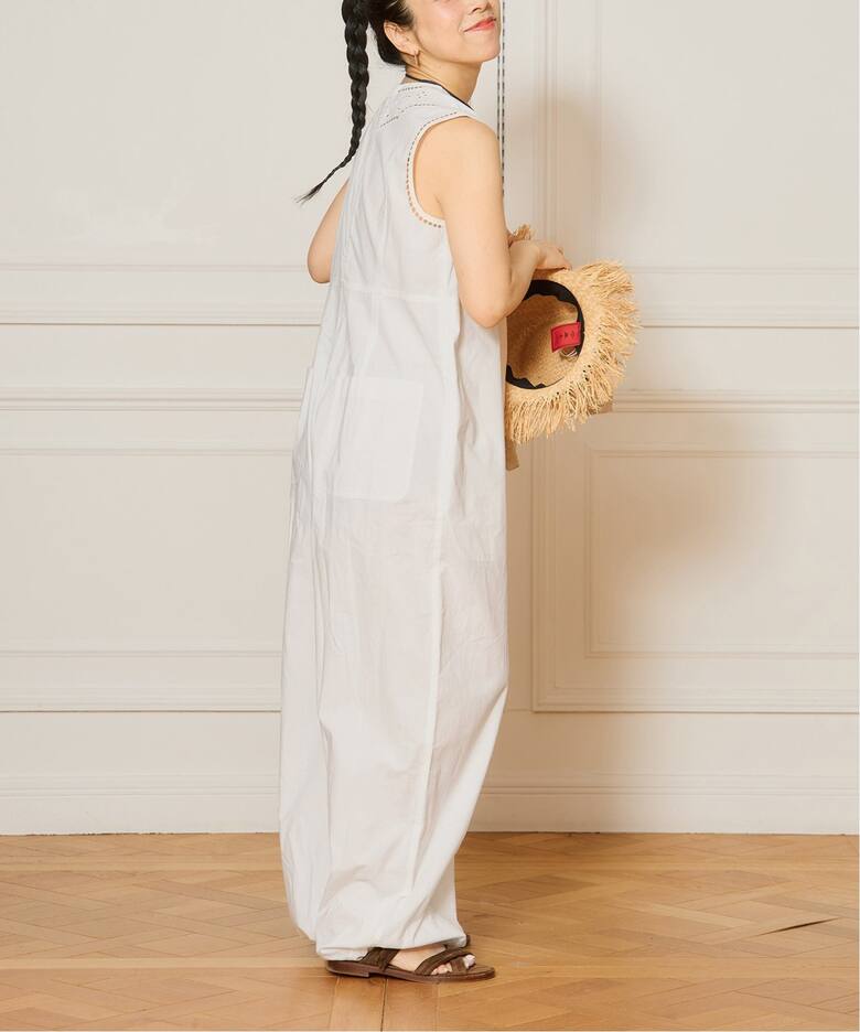 IENA LA BOUCLE カットワークレースオールインワン（つなぎ 