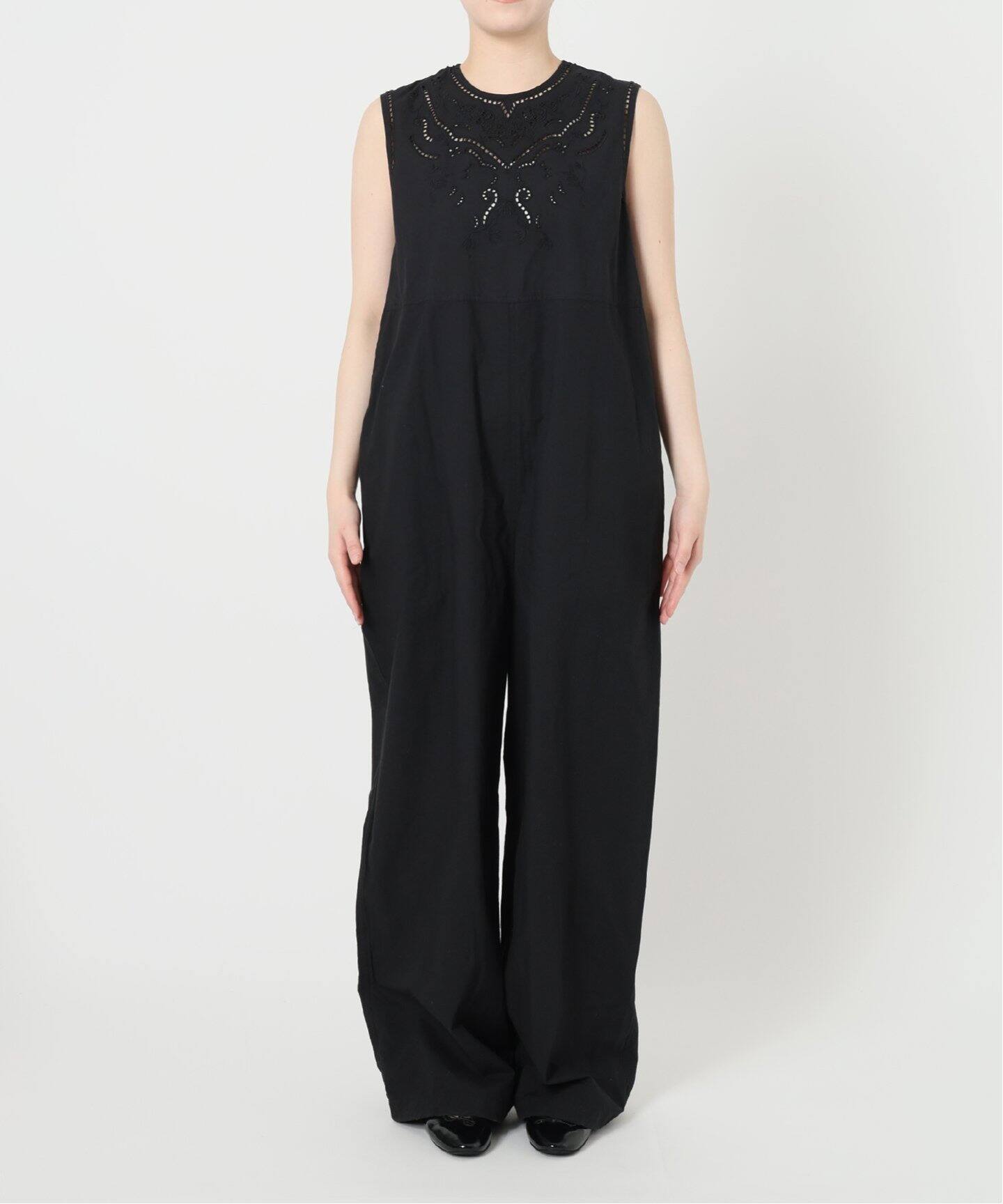 IENA LA BOUCLE カットワークレースオールインワン（つなぎ 