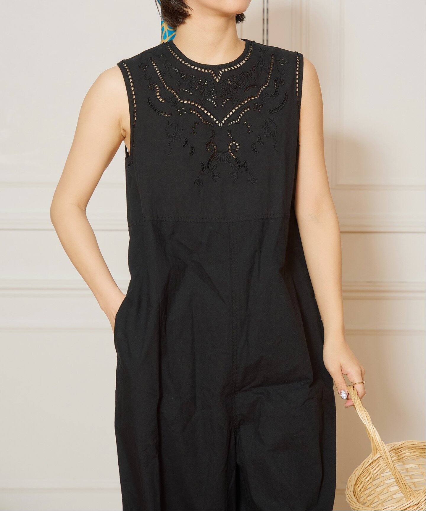 IENA LA BOUCLE カットワークレースオールインワン IENA LA BOUCLE カットワークレースオールインワン（つなぎ