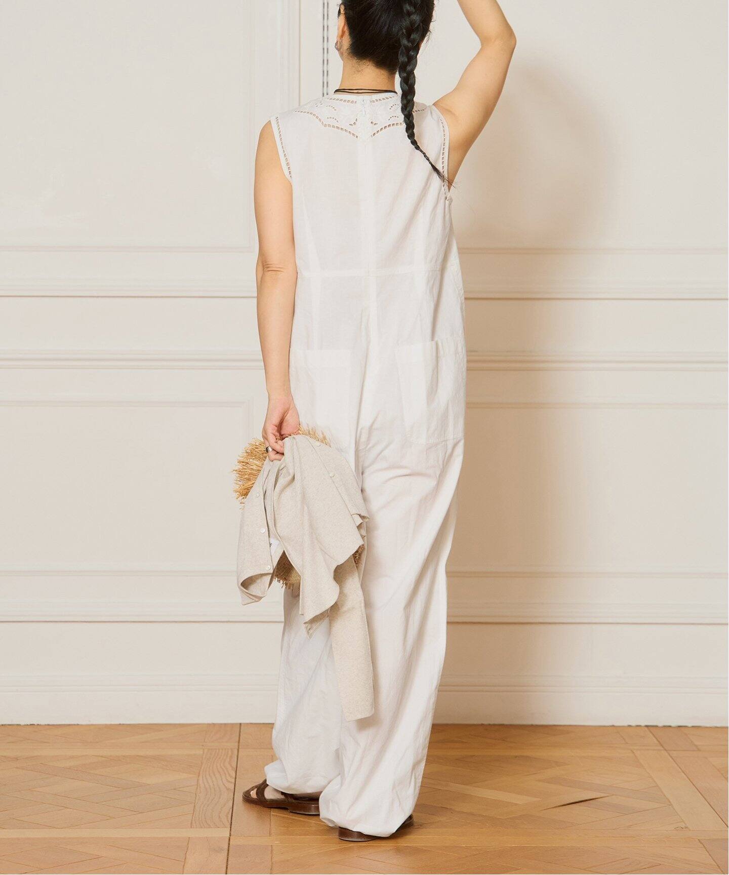 追加》IENA LA BOUCLE カットワークレースオールインワン2（つなぎ