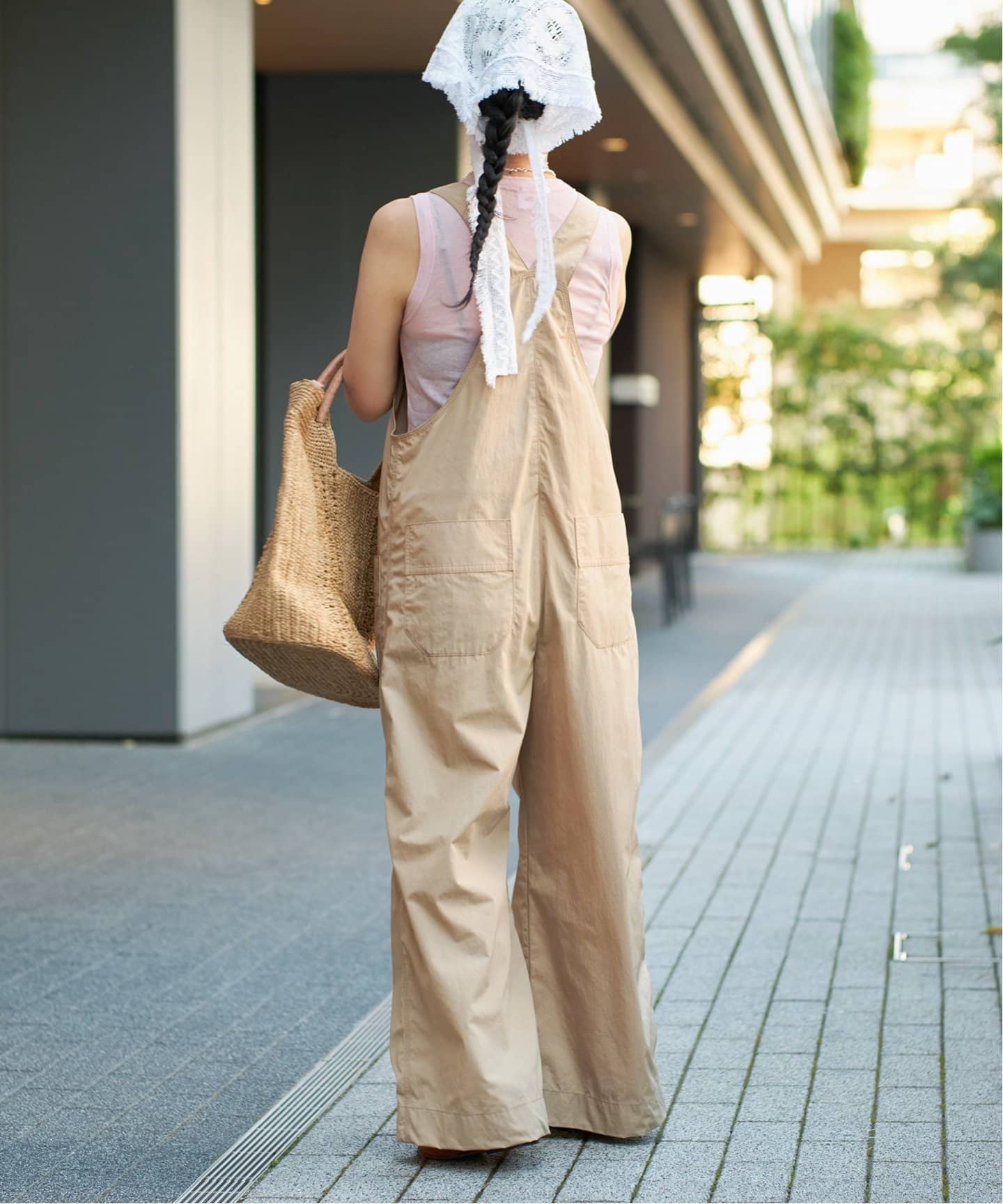 IENAイエナ　オーバーオール IENA LA BOUCLE 撥水ナイロンタフタオーバーオール（サロペット