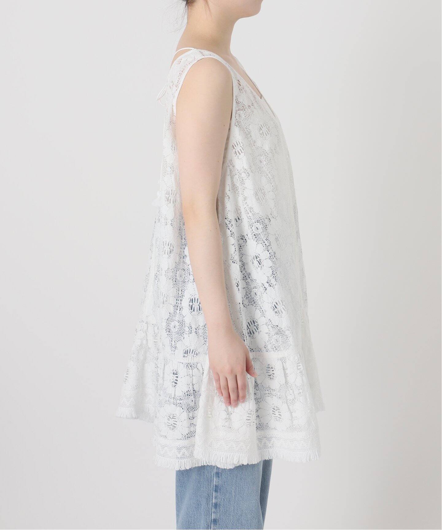 IENA LA BOUCLE コットンレースチュニックドレス（チュニック