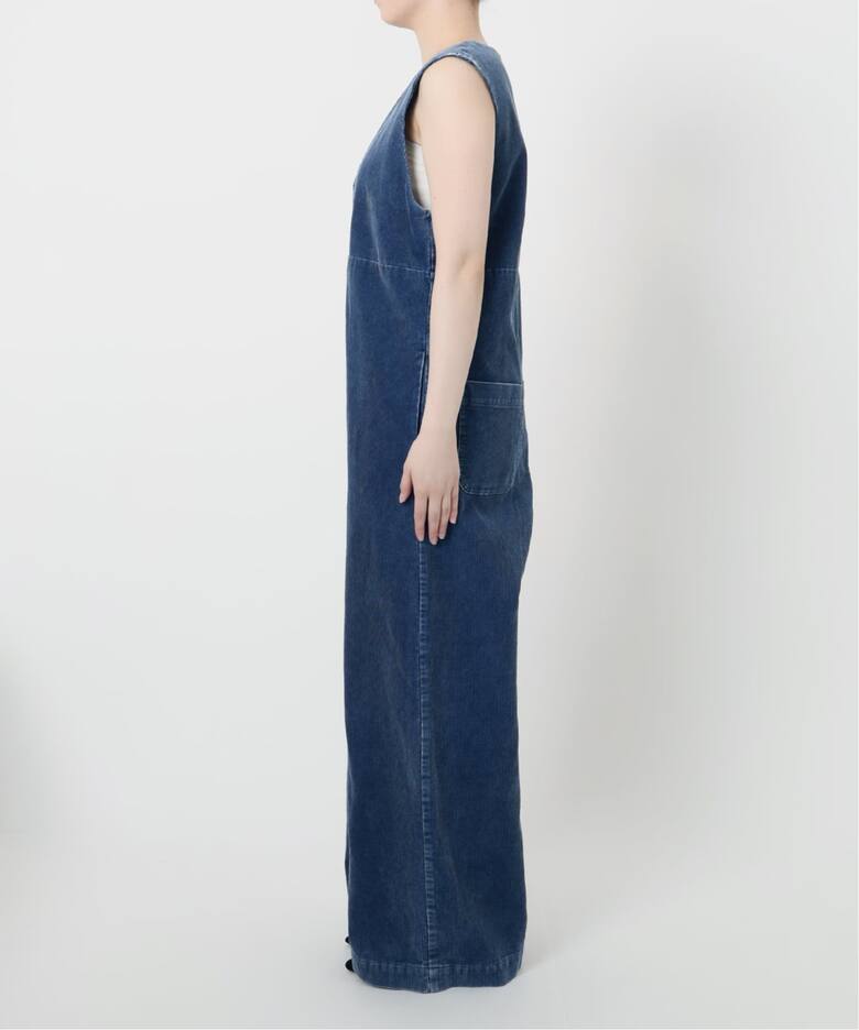 IENA LA BOUCLE インディゴコーデュロイオールインワン（つなぎ 
