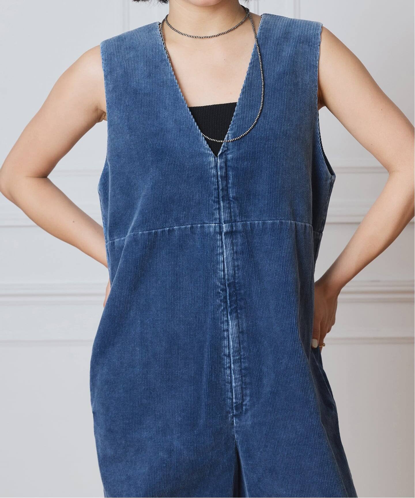 追加》IENA LA BOUCLE インディゴコーデュロイオールインワン2