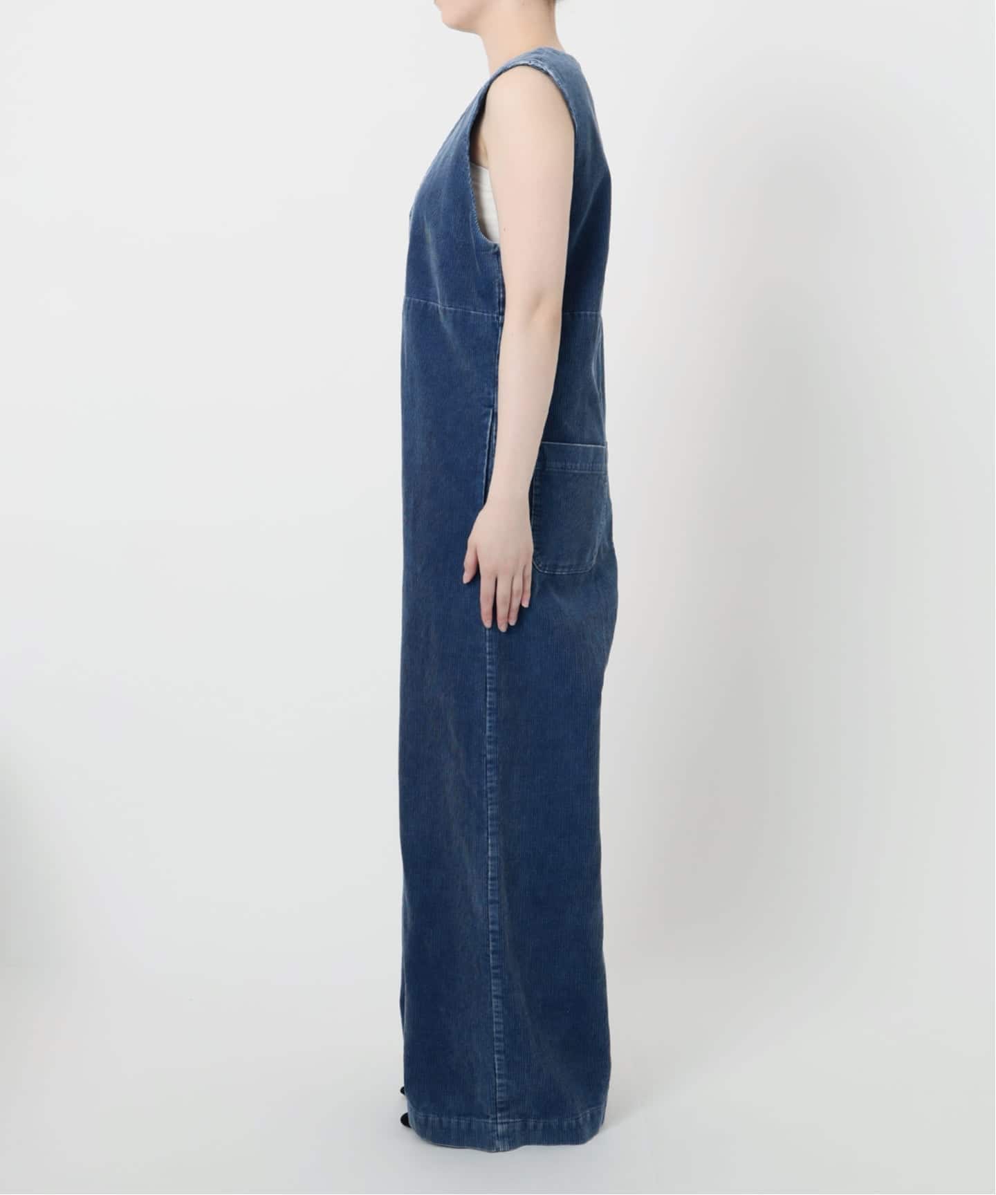 IENA LA BOUCLE デニムオーバーオール◆インディゴ 追加予約》IENA LA BOUCLE インディゴコーデュロイ