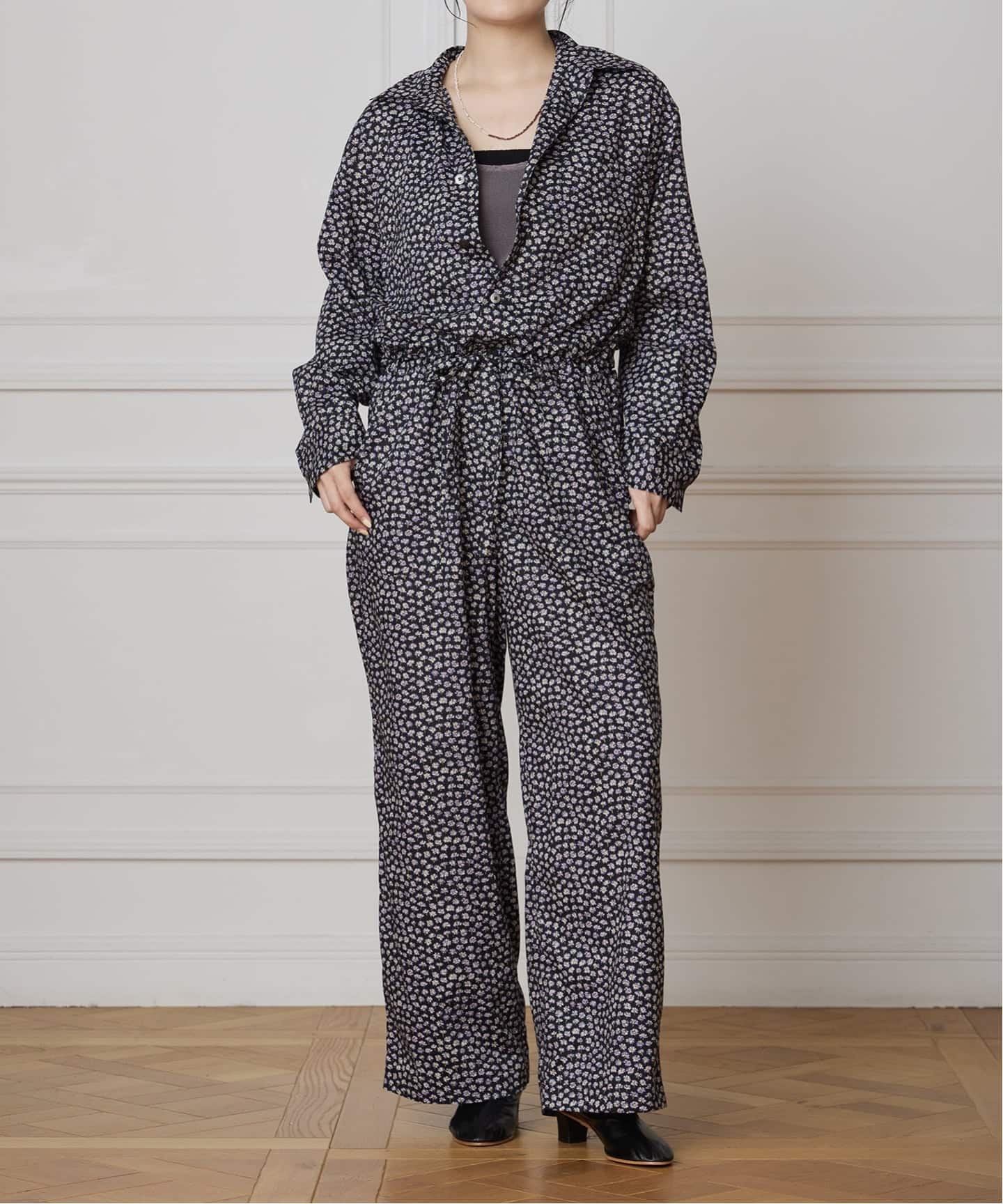 IENA LA BOUCLE LIBERTYコットンローンオールインワン（つなぎ
