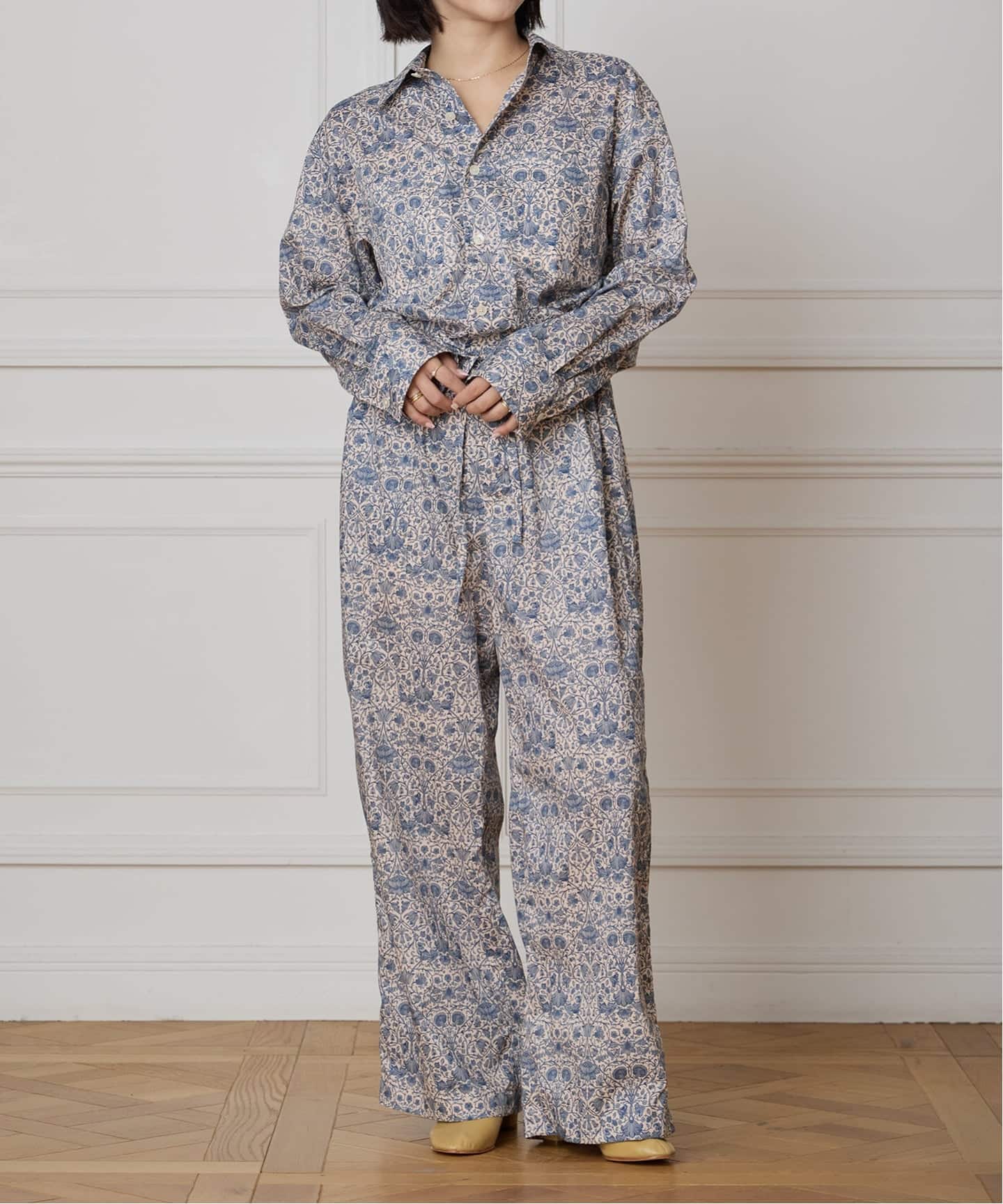 IENA LA BOUCLE LIBERTYコットンローンオールインワン（つなぎ