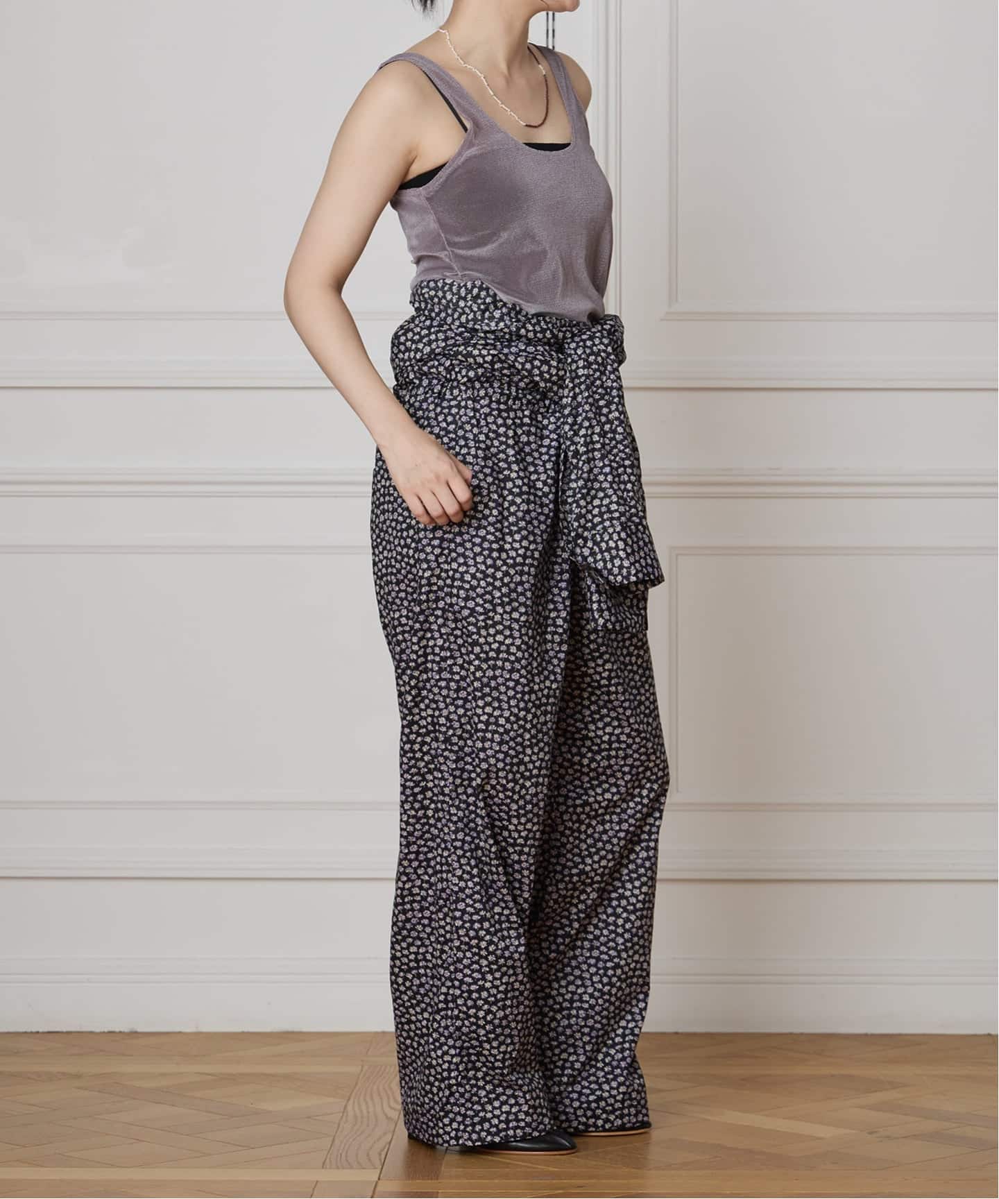 IENA LA BOUCLE LIBERTYコットンローンオールインワン（つなぎ