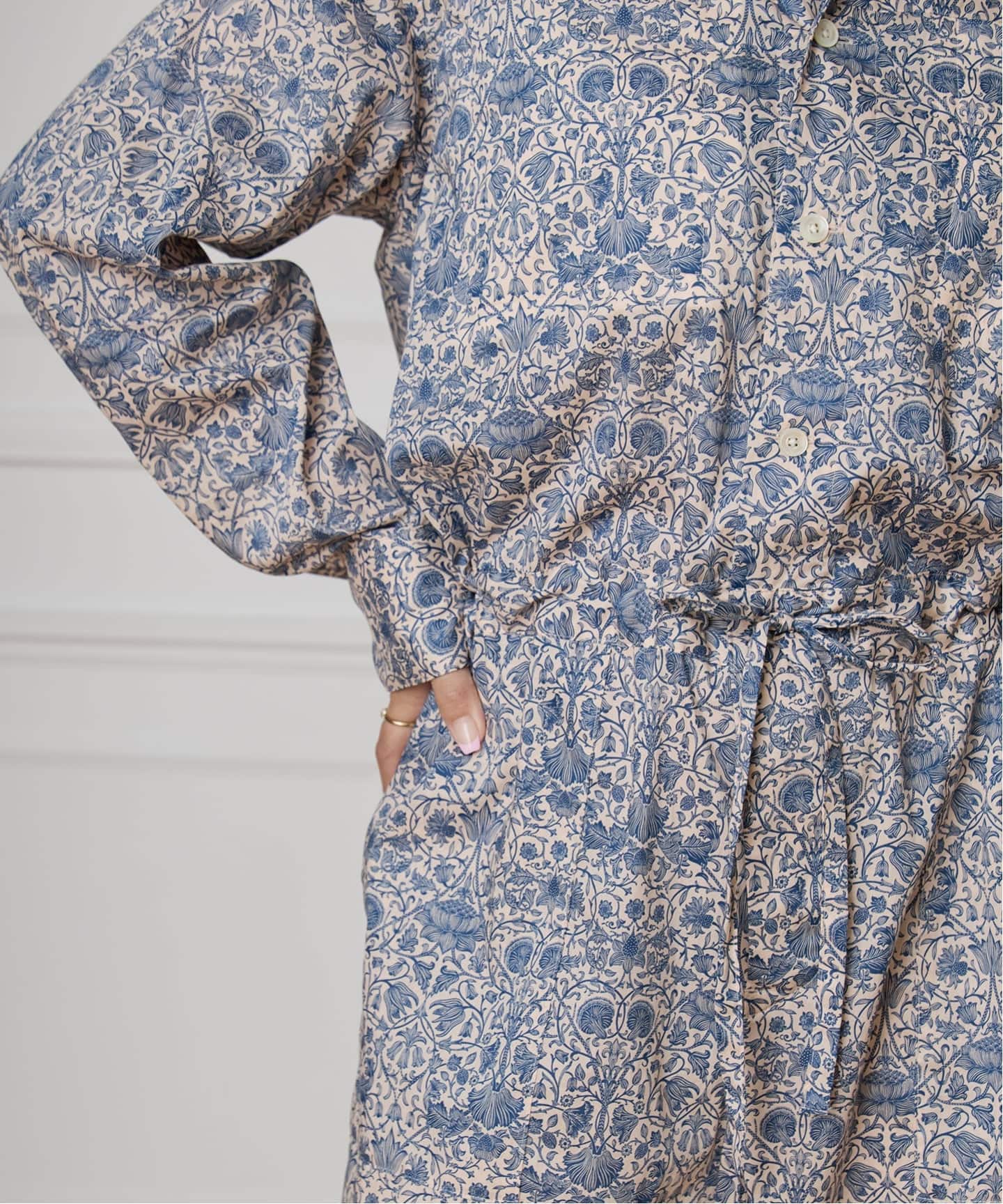 IENA LA BOUCLE LIBERTYコットンローンオールインワン（つなぎ
