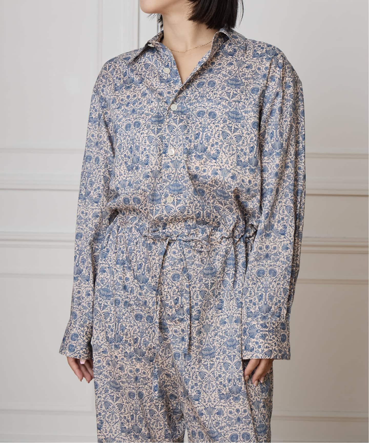 IENA LA BOUCLE LIBERTYコットンローンオールインワン