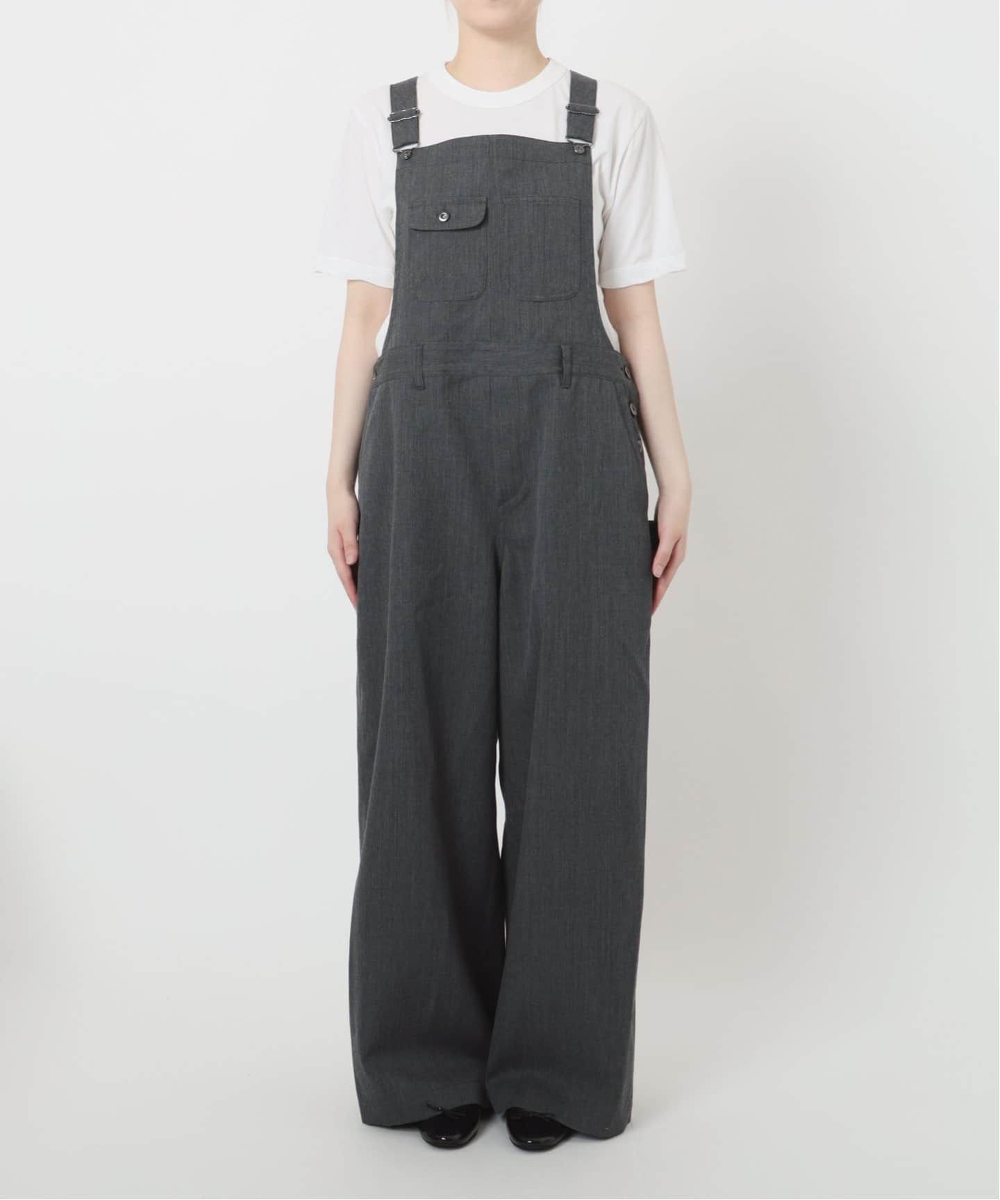 IENA LA BOUCLE ウールツイルオーバーオール（サロペット